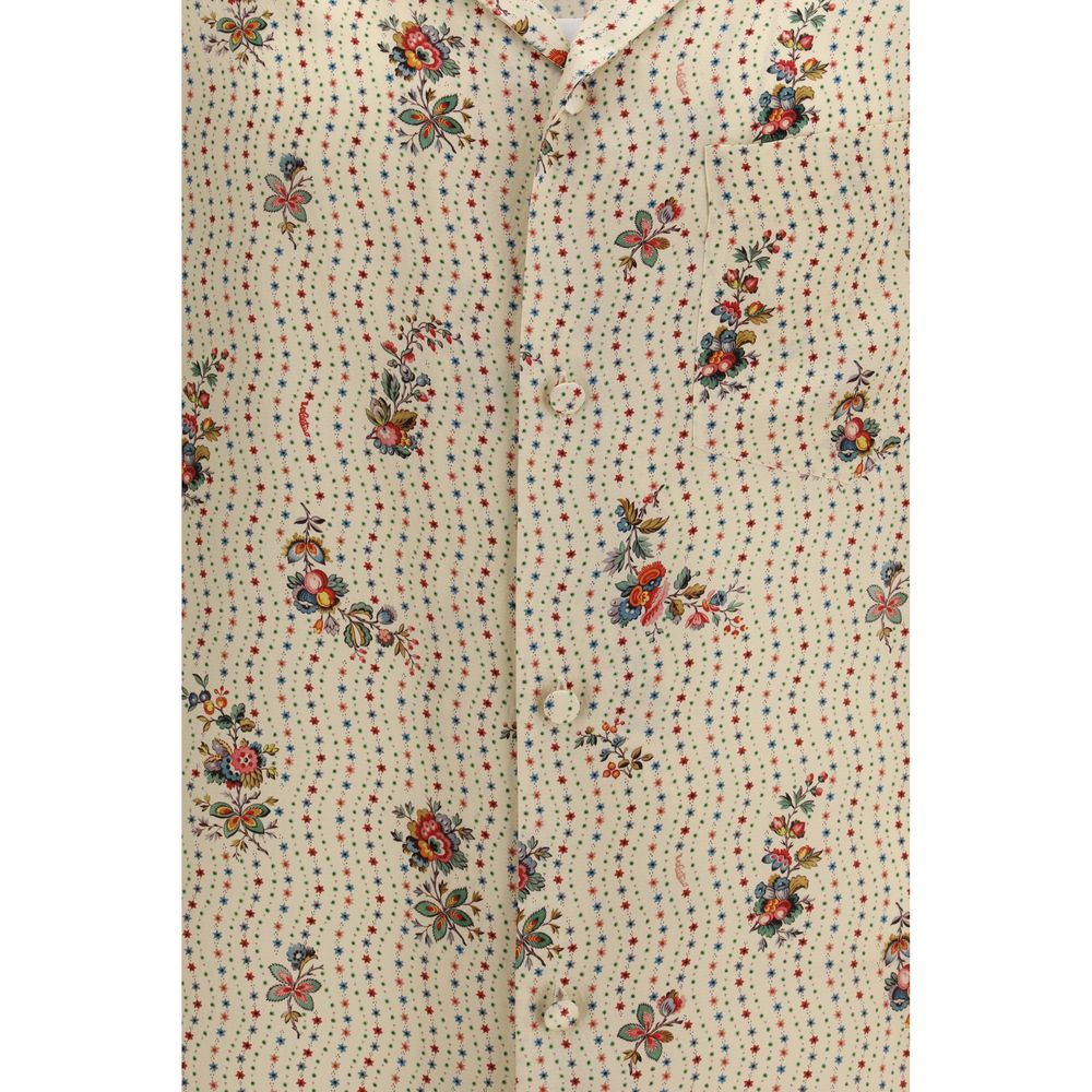 Valentino Multicolor Silk Pattern Men's Shirt