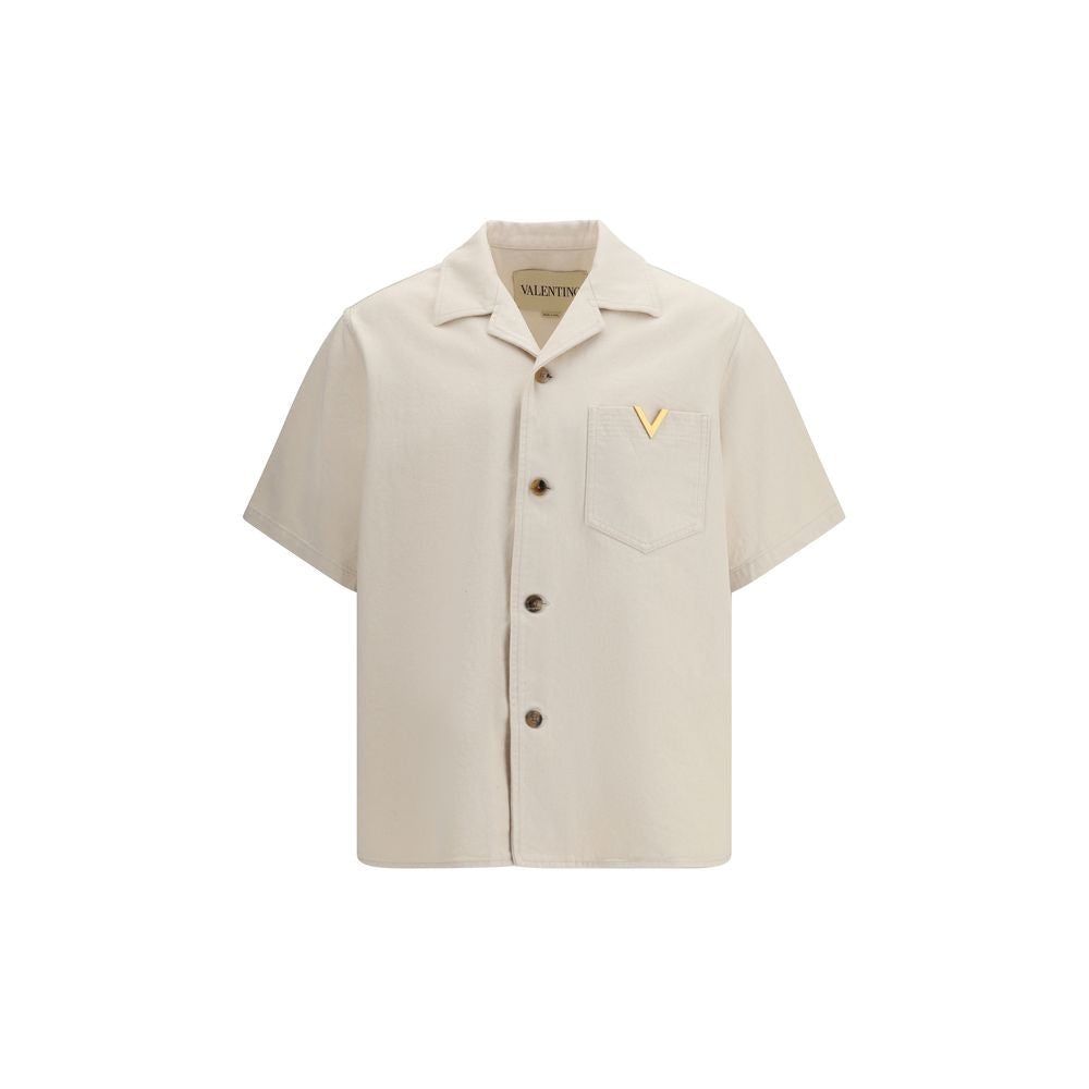 Valentino Garavani Beige Denim Men's Shirt