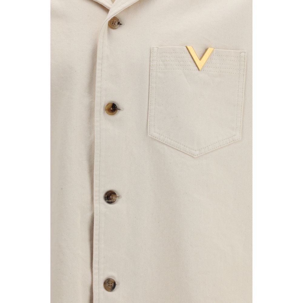 Valentino Garavani Beige Denim Men's Shirt