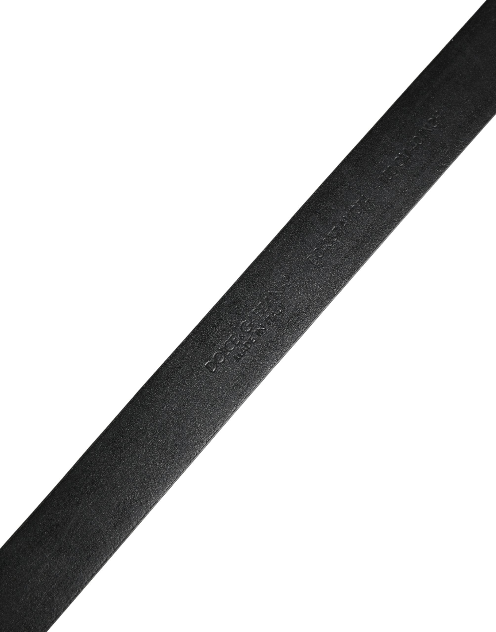 Dolce & Gabbana Men Black Classic Leather Metal Buckle Men's Belt