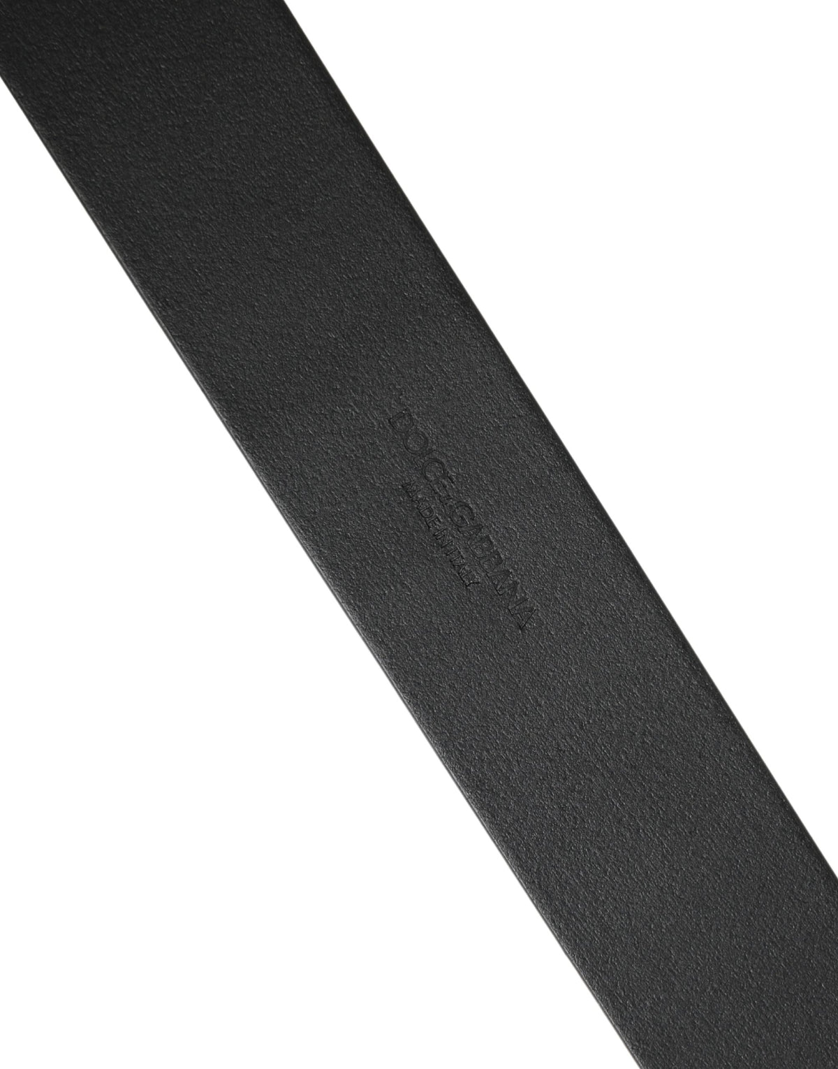 Dolce & Gabbana Men Black Classic Leather Metal Buckle Men's Belt