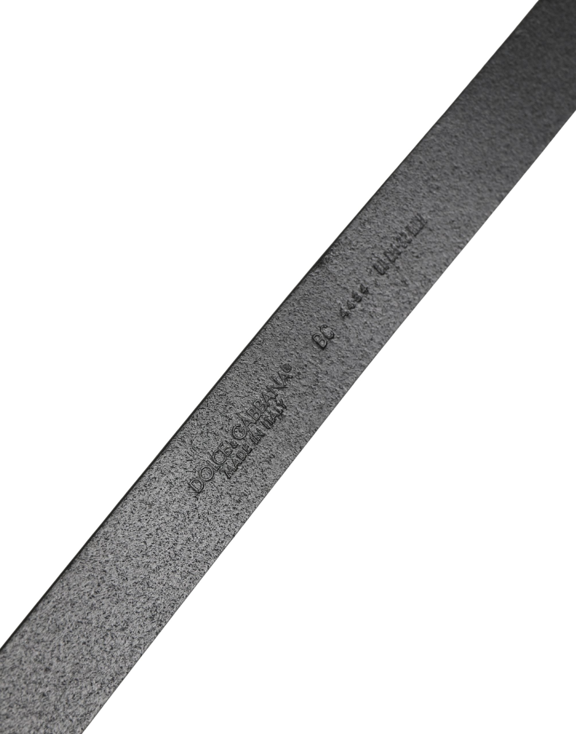 Dolce & Gabbana Men Black Classic Leather Metal Buckle Men's Belt