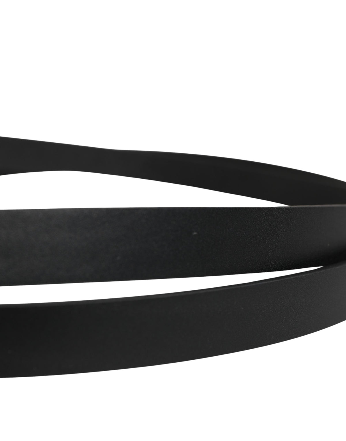 Dolce & Gabbana Men Black Leather Classic Metal Buckle Men's Belt