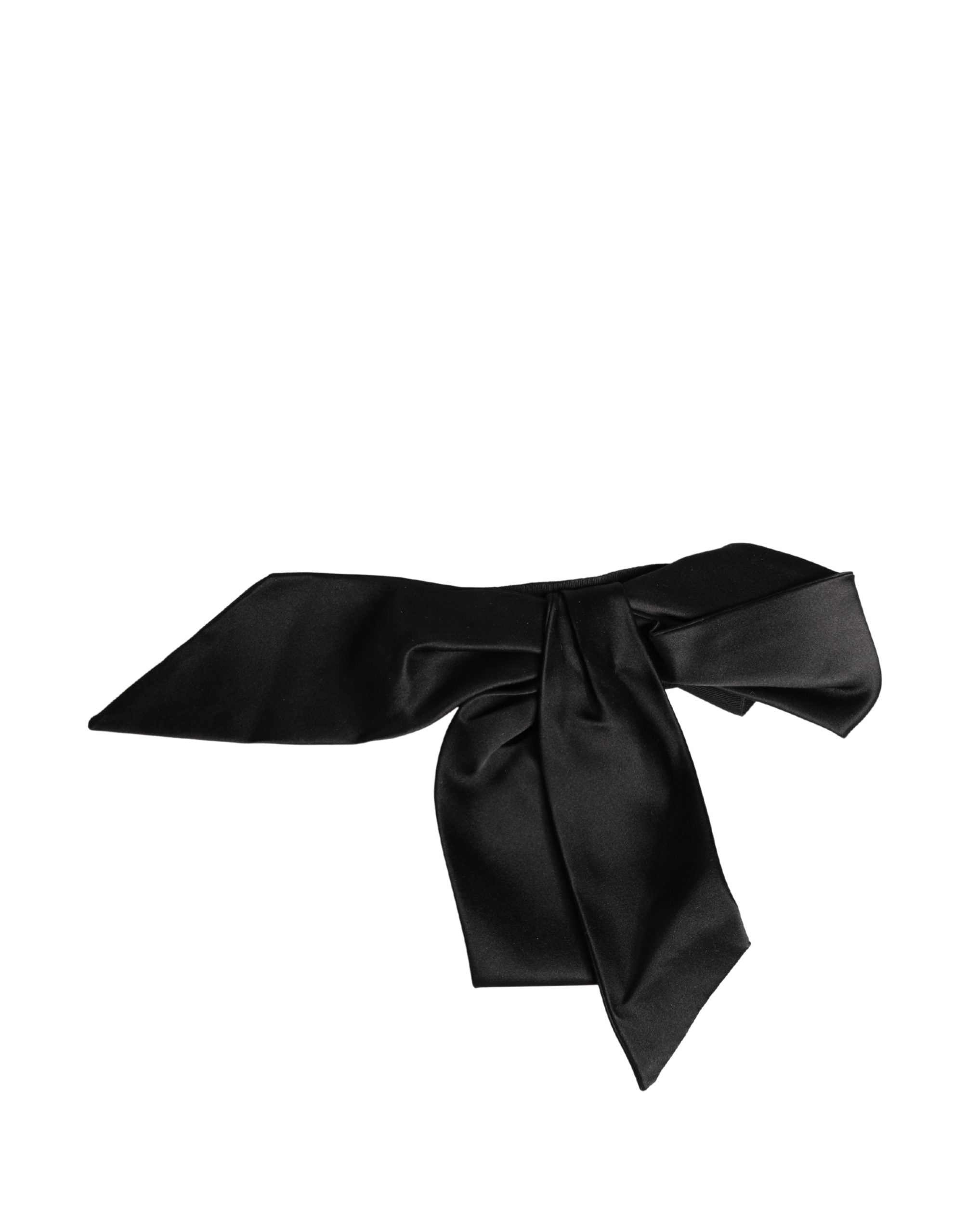 Dolce & Gabbana Black Silk Satin Sash Wide Waist Women Women's Belt
