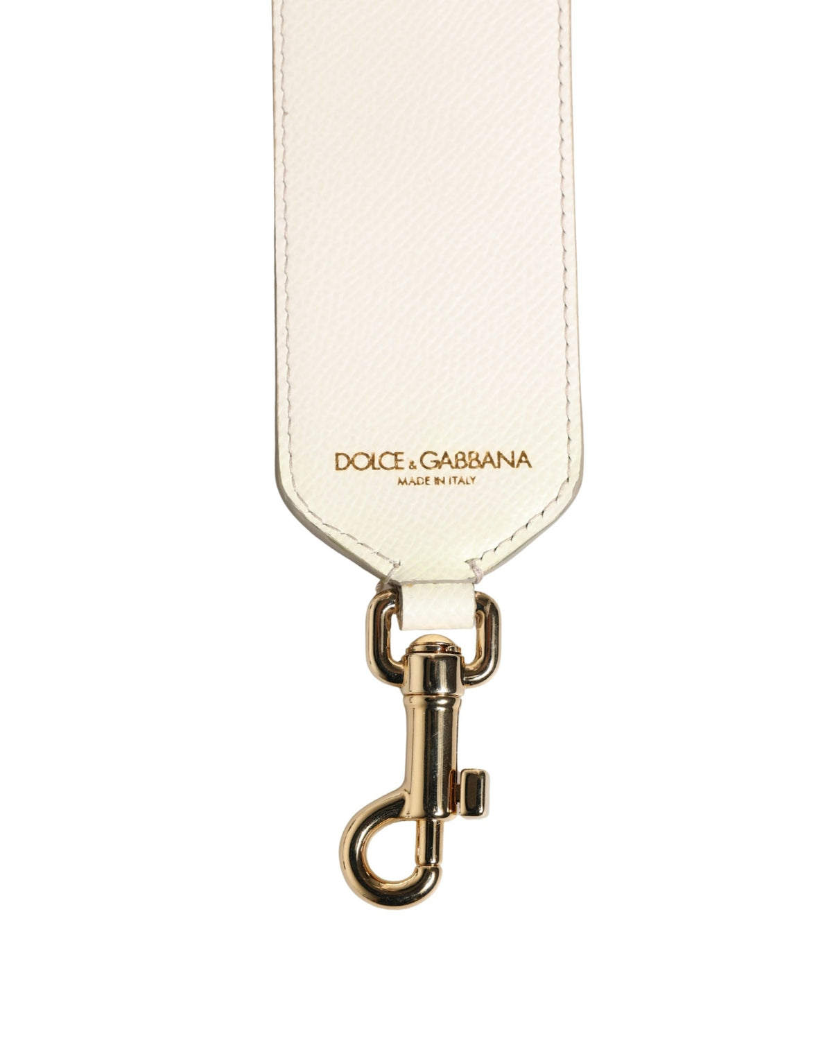 Dolce & Gabbana White Blue Floral Leather Stud Accessory Shoulder Women's Strap