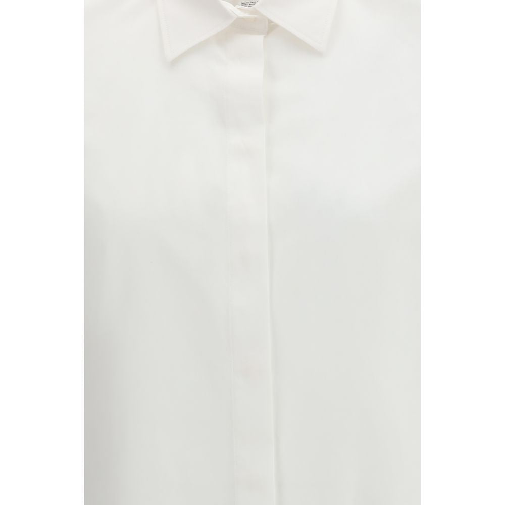 Max Mara White Cotton Dress Women's Shirt