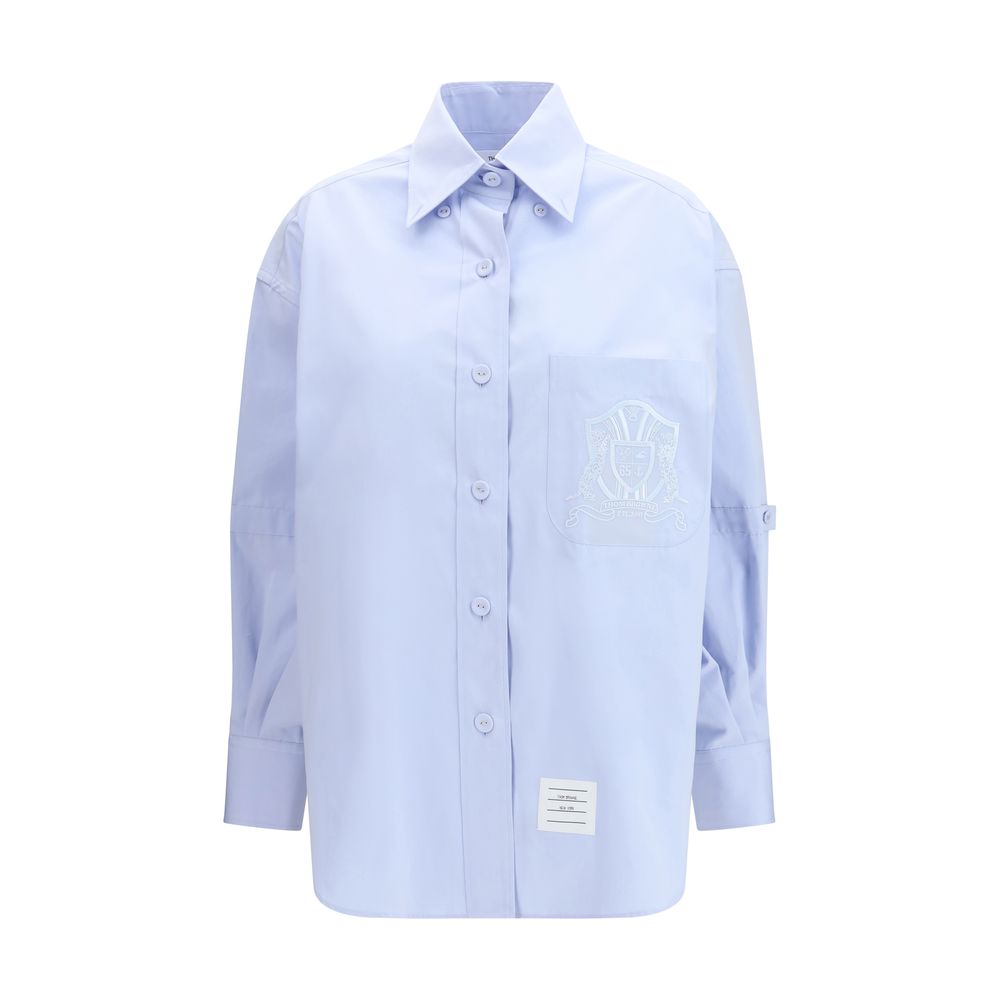 Thom Browne Blue Cotton Pattern Women's Shirt