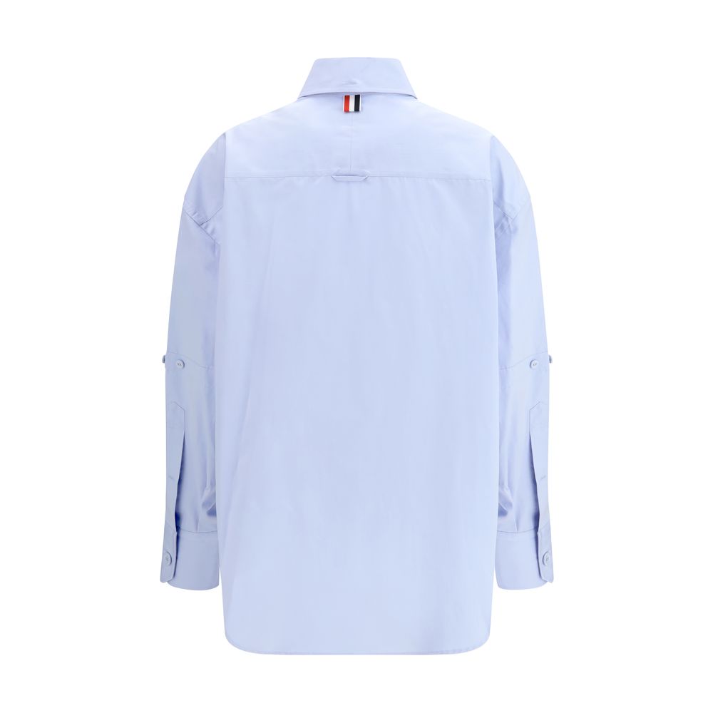 Thom Browne Blue Cotton Pattern Women's Shirt