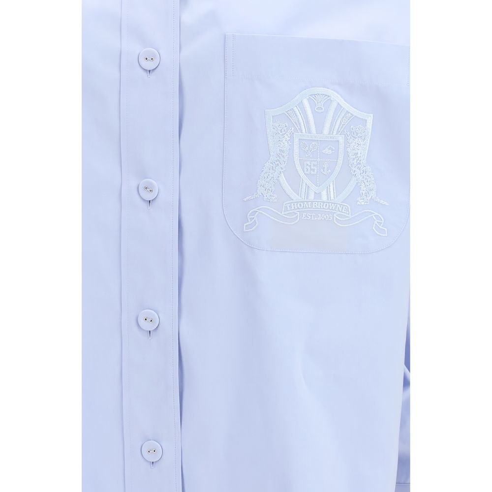 Thom Browne Blue Cotton Pattern Women's Shirt