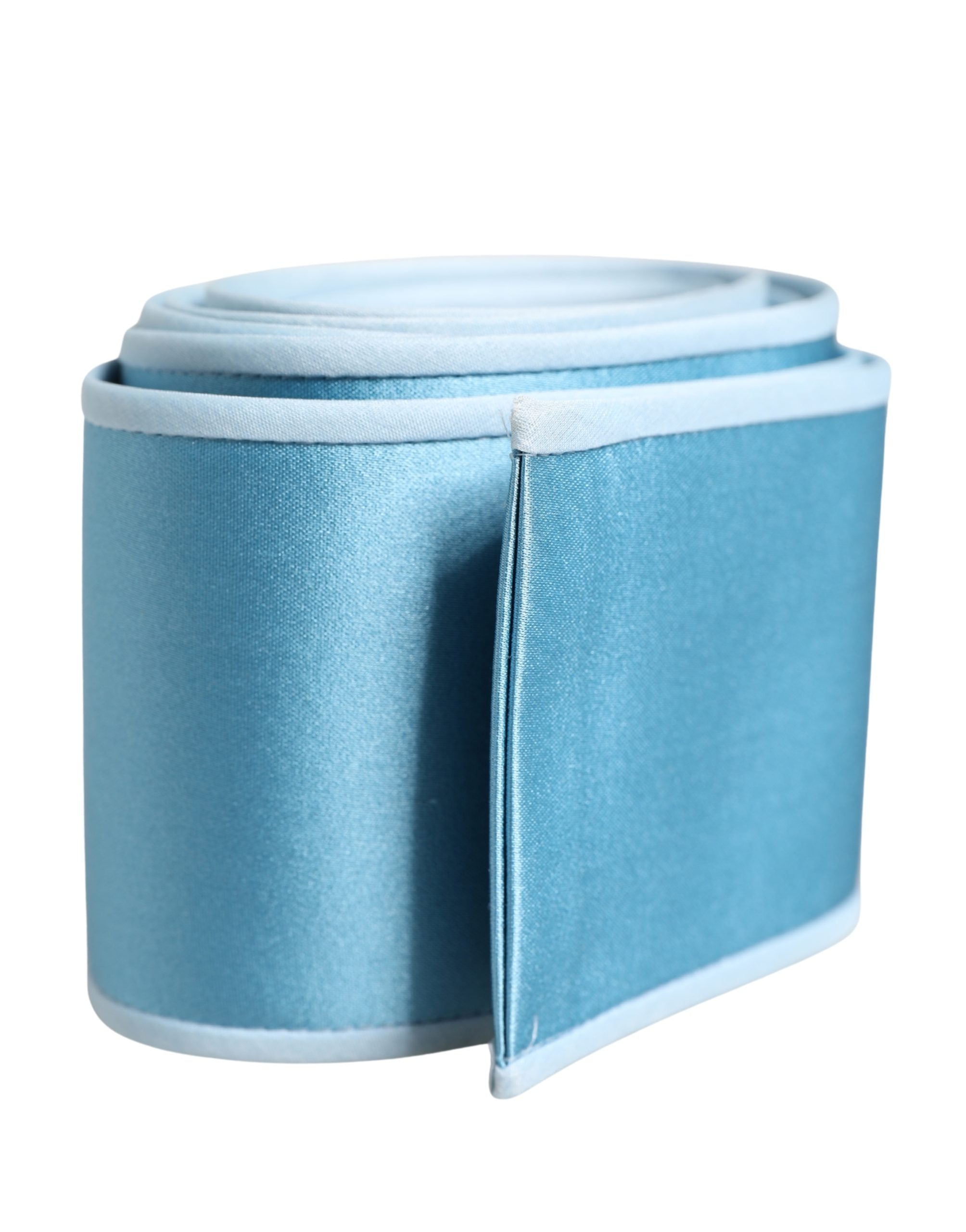 Dolce & Gabbana Light Blue Silk Satin Waist Women Cintura Women's Belt