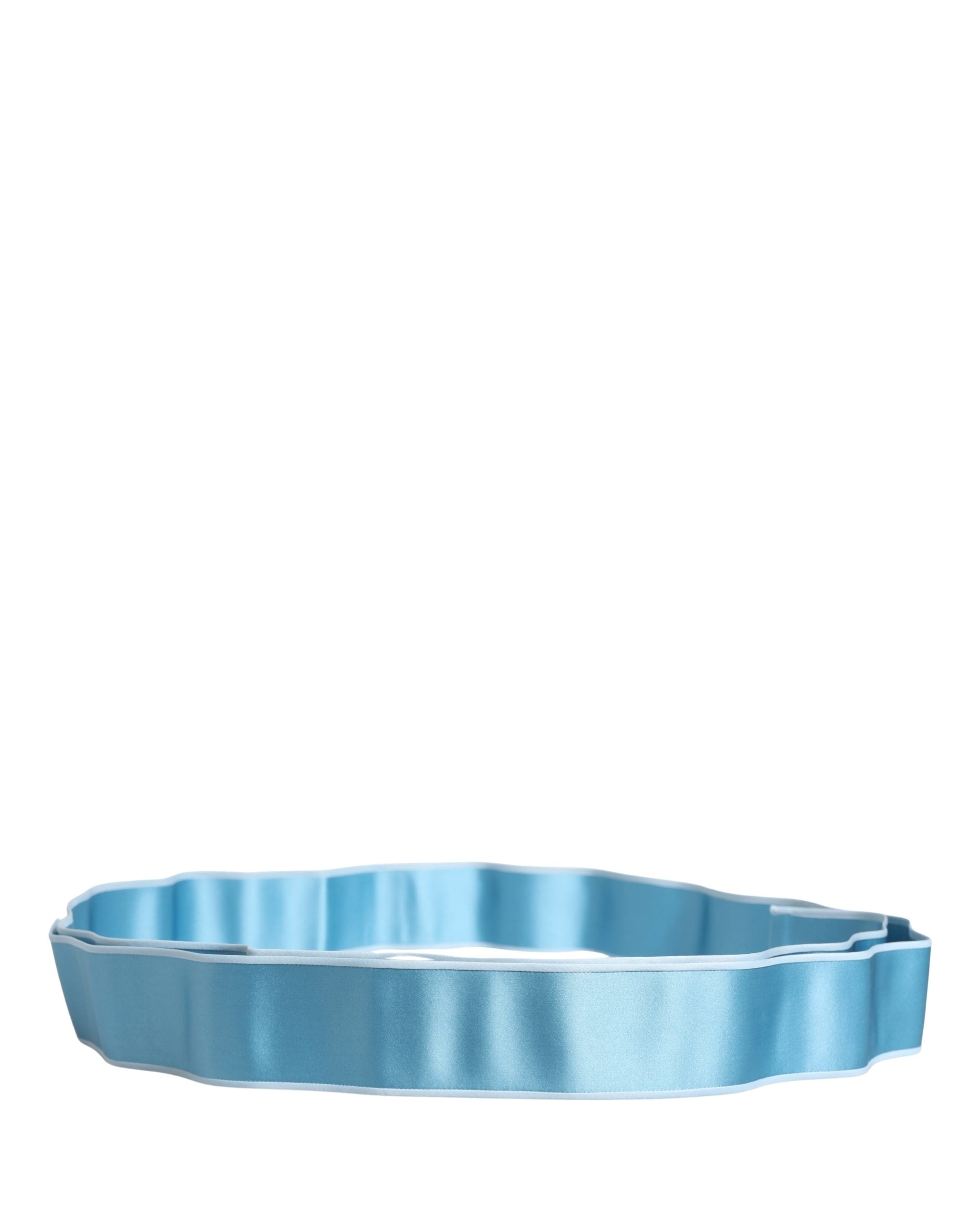 Dolce & Gabbana Light Blue Silk Satin Waist Women Cintura Women's Belt