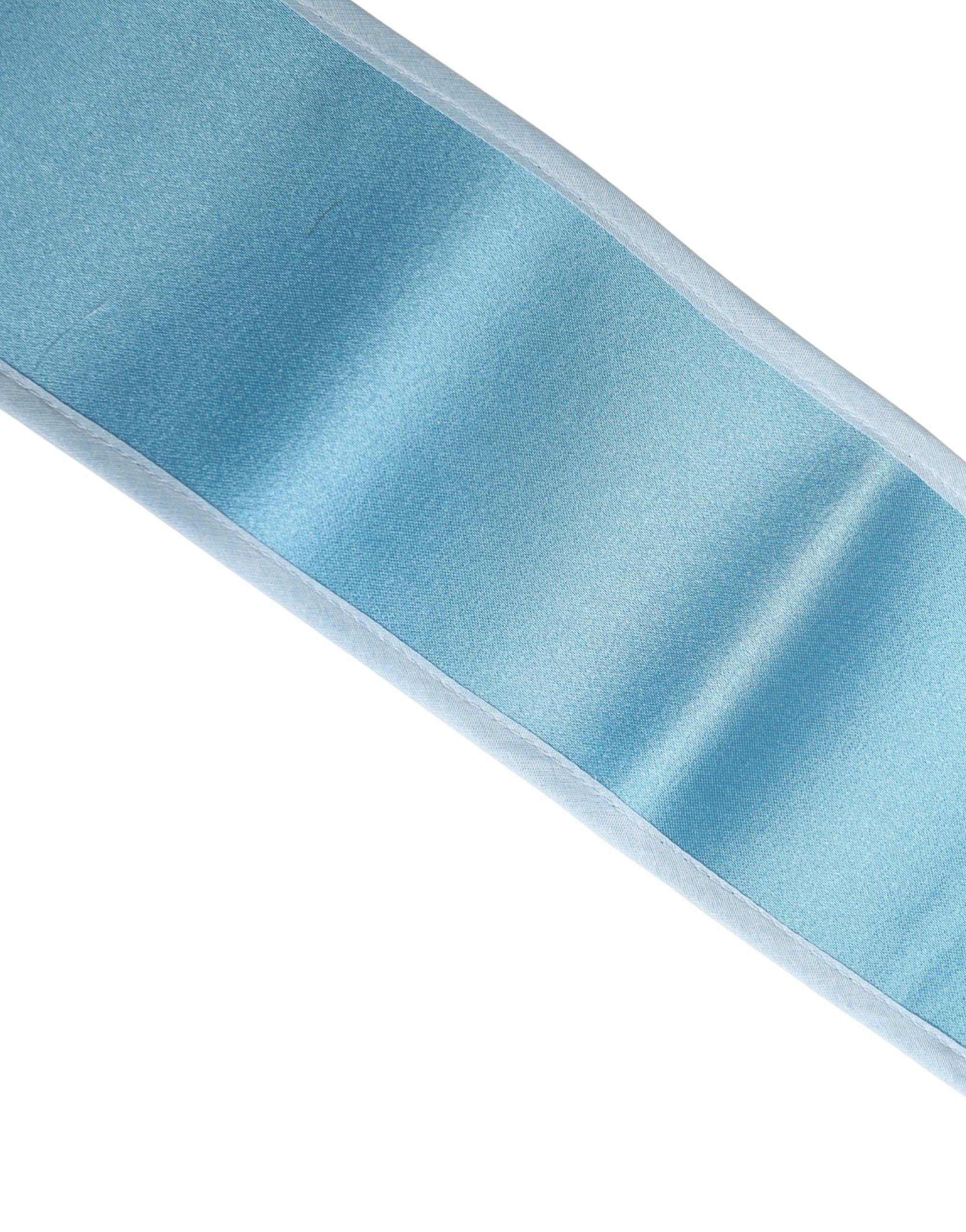 Dolce & Gabbana Light Blue Silk Satin Waist Women Cintura Women's Belt