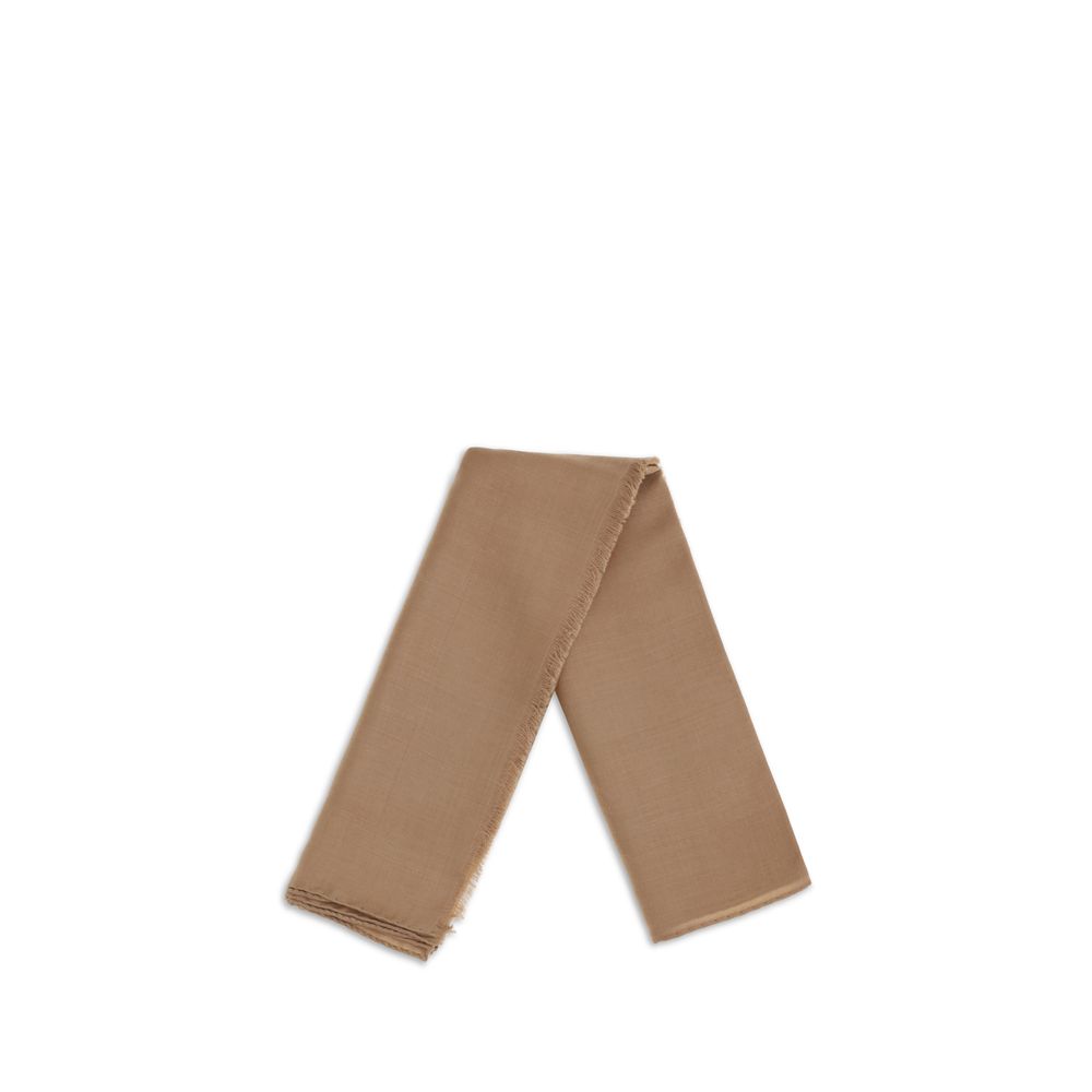 Max Mara Beige Silk Women's Scarf