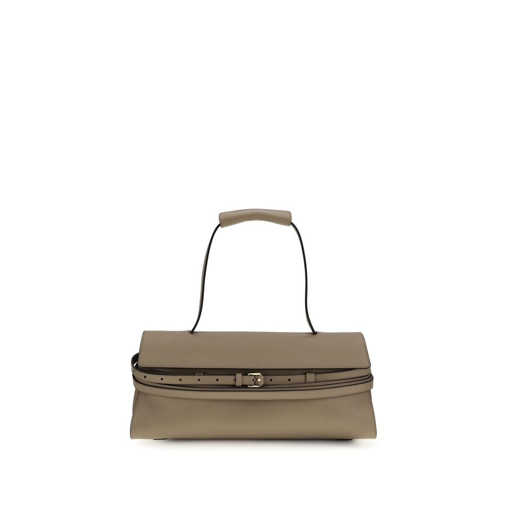 Moschino Beige Calf Leather Bos Taurus Shoulder Women's Bag