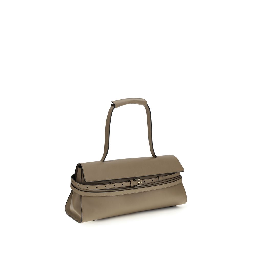 Moschino Beige Calf Leather Bos Taurus Shoulder Women's Bag
