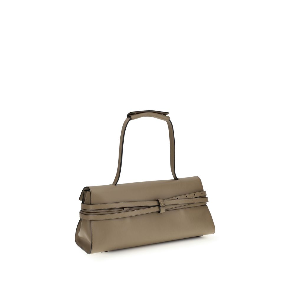 Moschino Beige Calf Leather Bos Taurus Shoulder Women's Bag