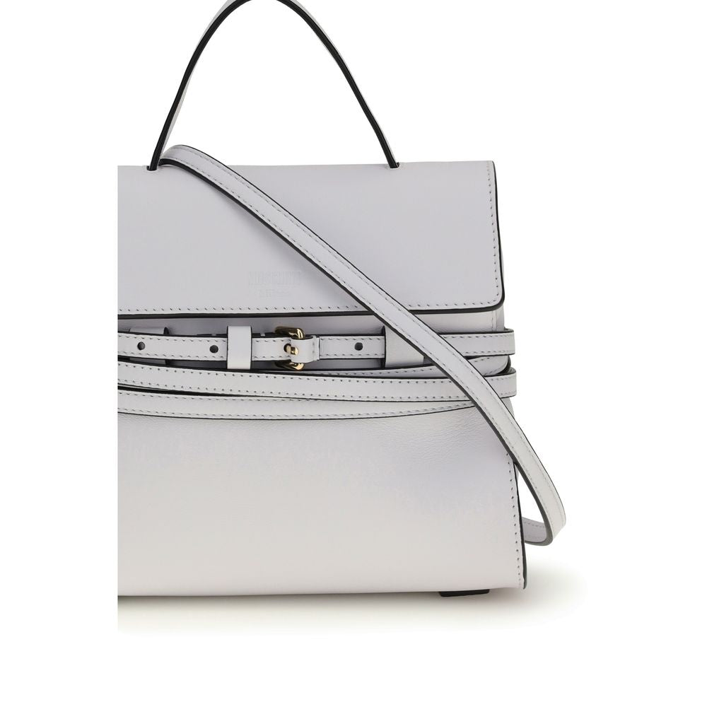 Moschino White Calf Leather Bos Taurus Women's Handbag