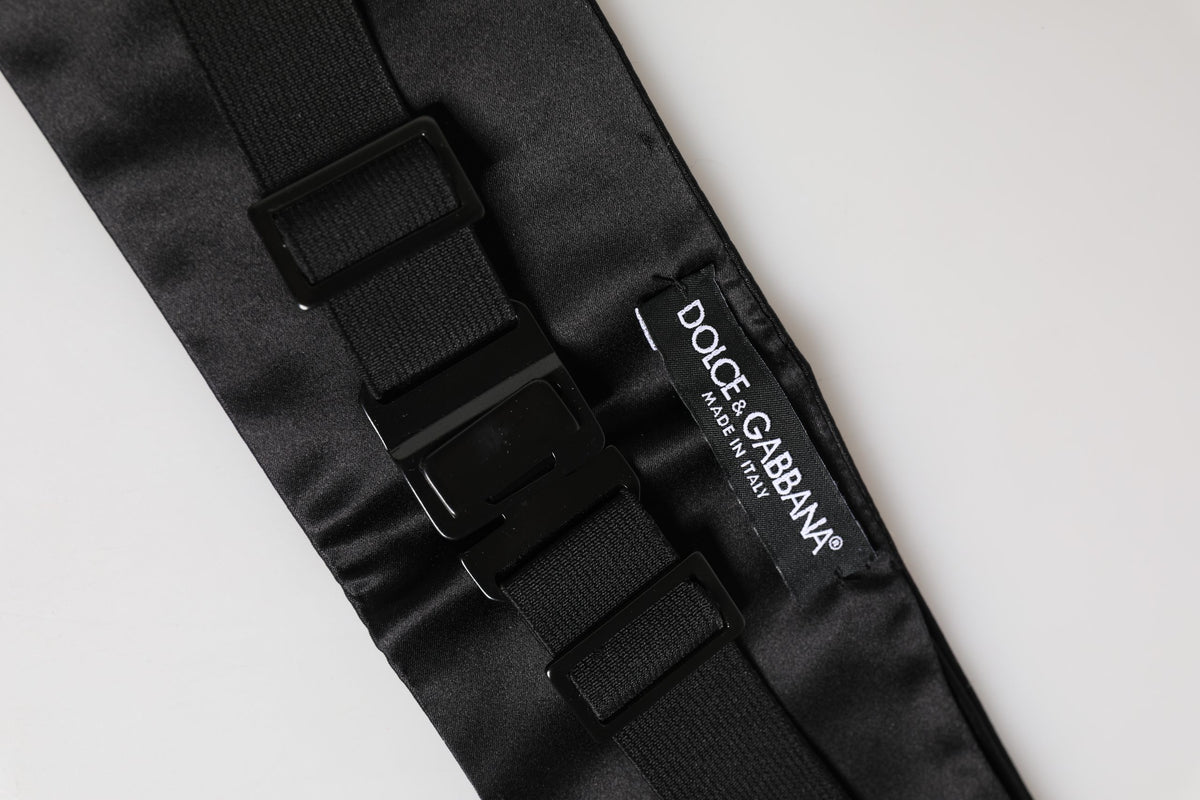 Dolce & Gabbana Black 100% Silk Women Wide Waist Women's Cummerbund (Pre-Owned)