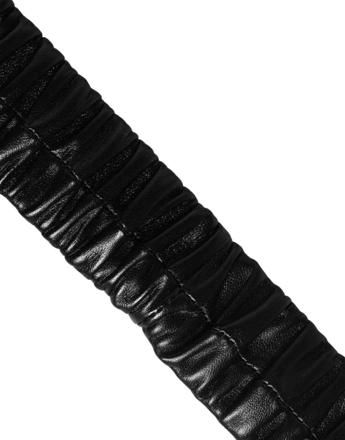 Dolce & Gabbana Black Leather Gold Heart Metal Buckle Women's Belt