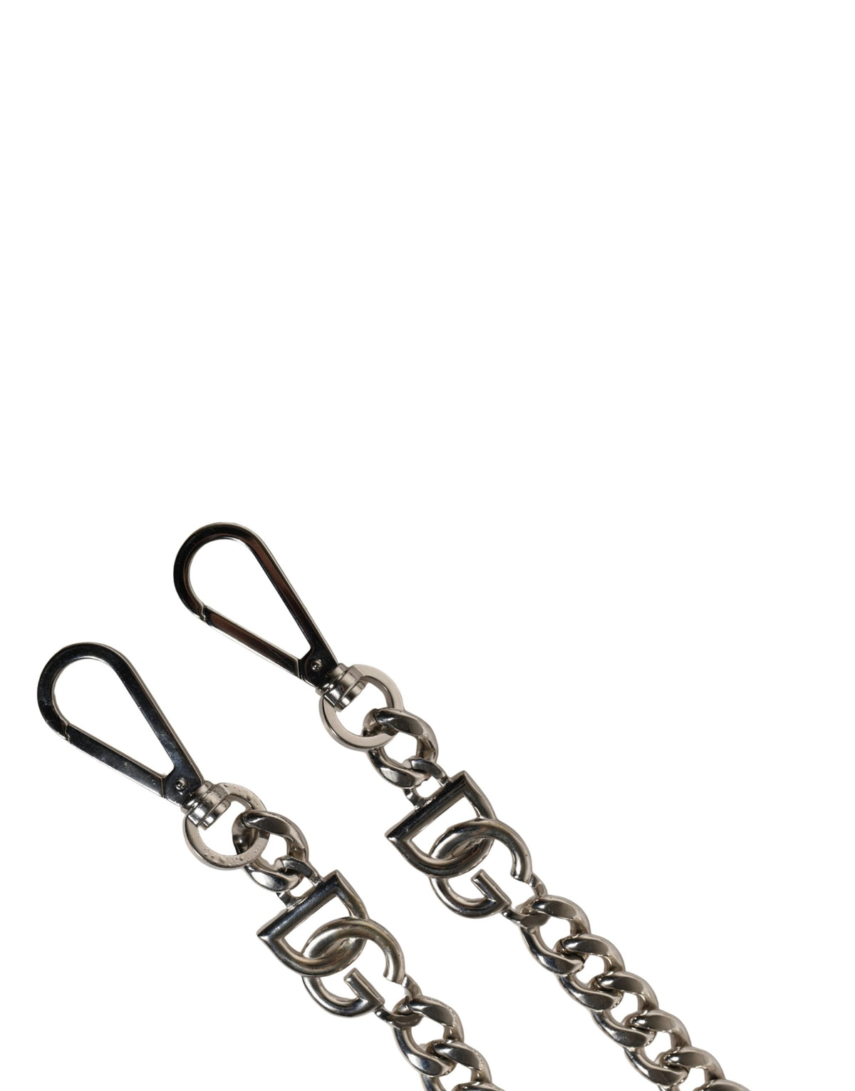 Dolce & Gabbana Black Leather Silver Chain Bag Accessory Shoulder Women's Strap