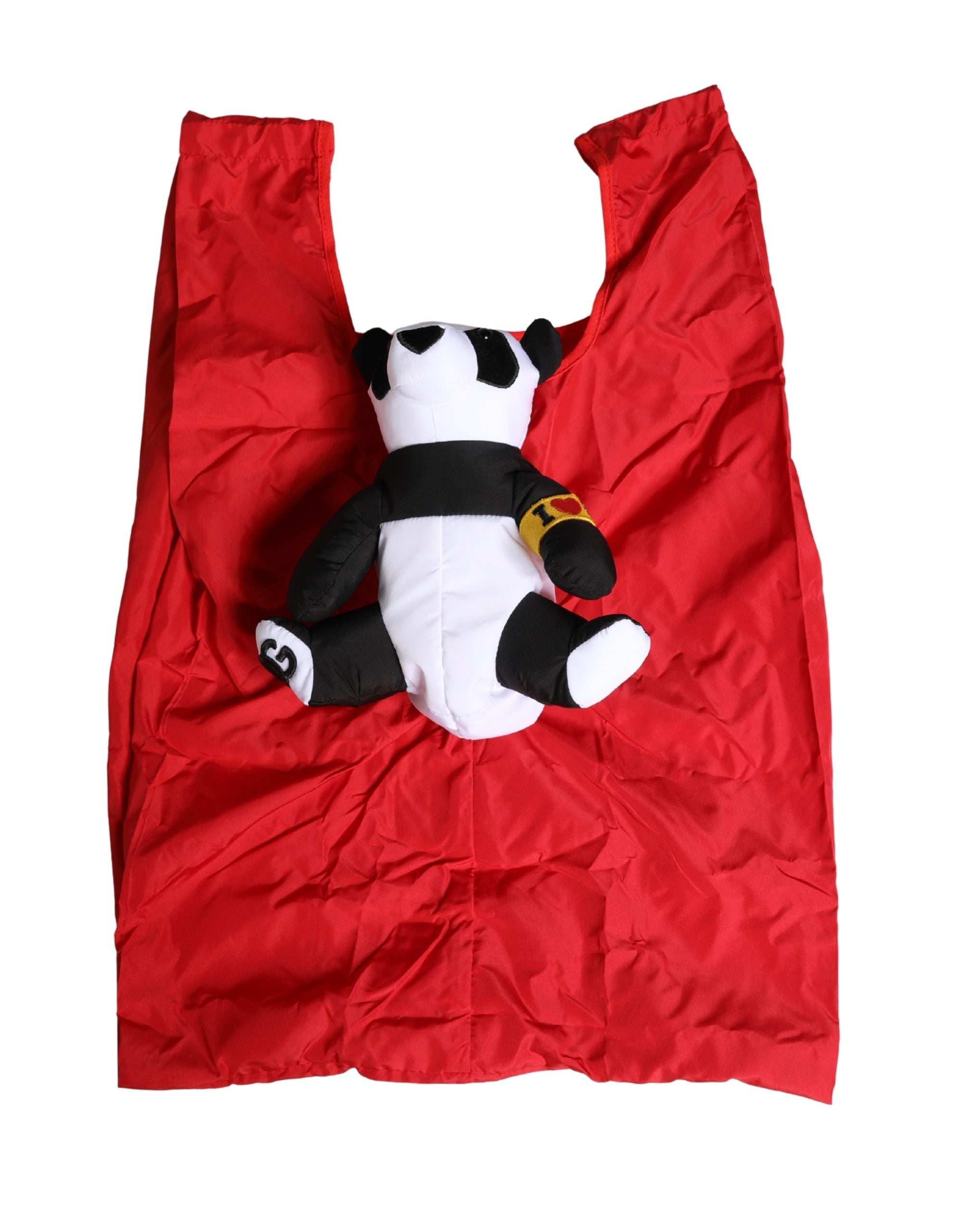 Dolce & Gabbana Men Red Polyester Panda Stuffed EcoMen's Tote Borse Men's Bag