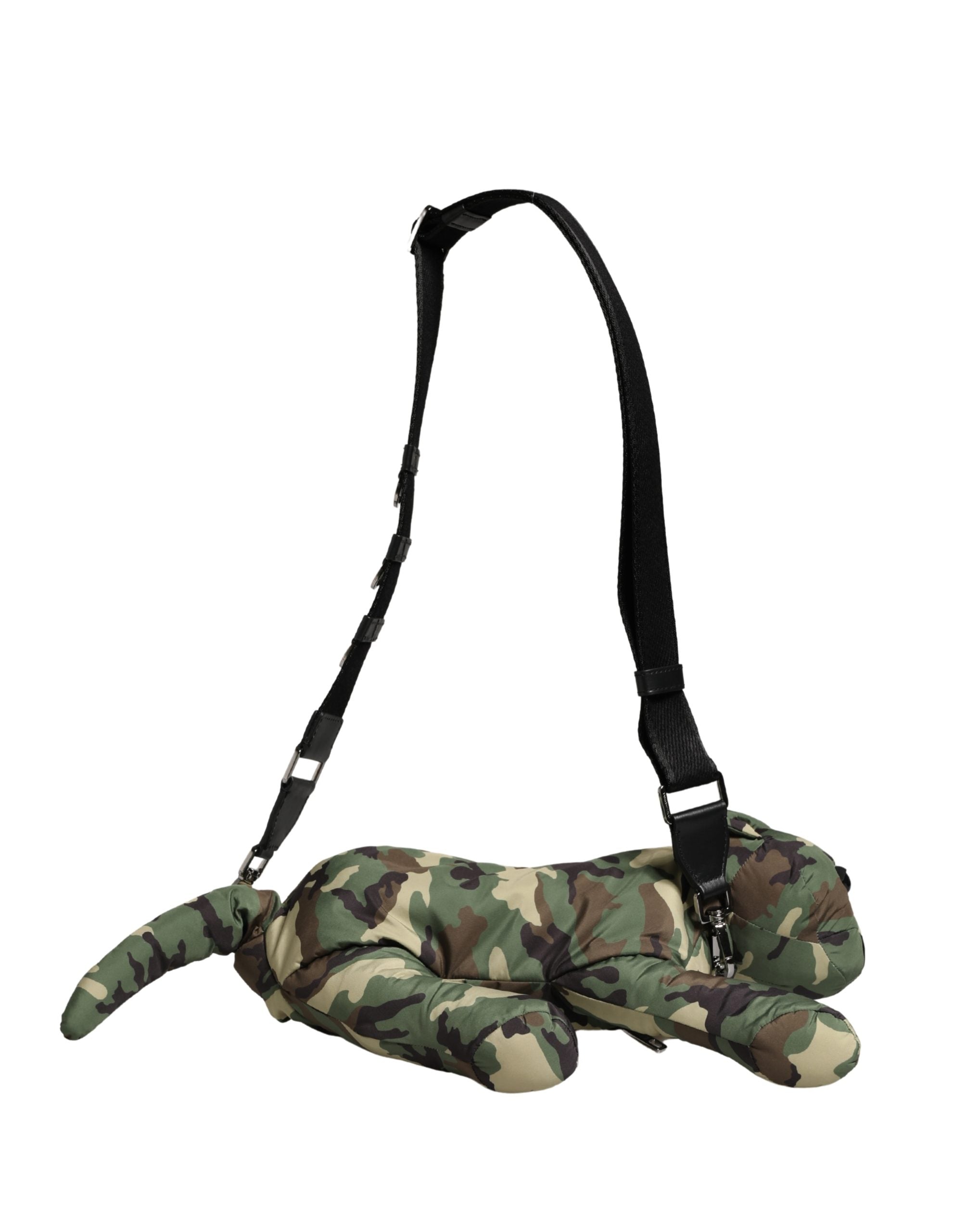 Dolce & Gabbana Multicolor Camouflage Animal Silhouette Waist Borse Women's Bag