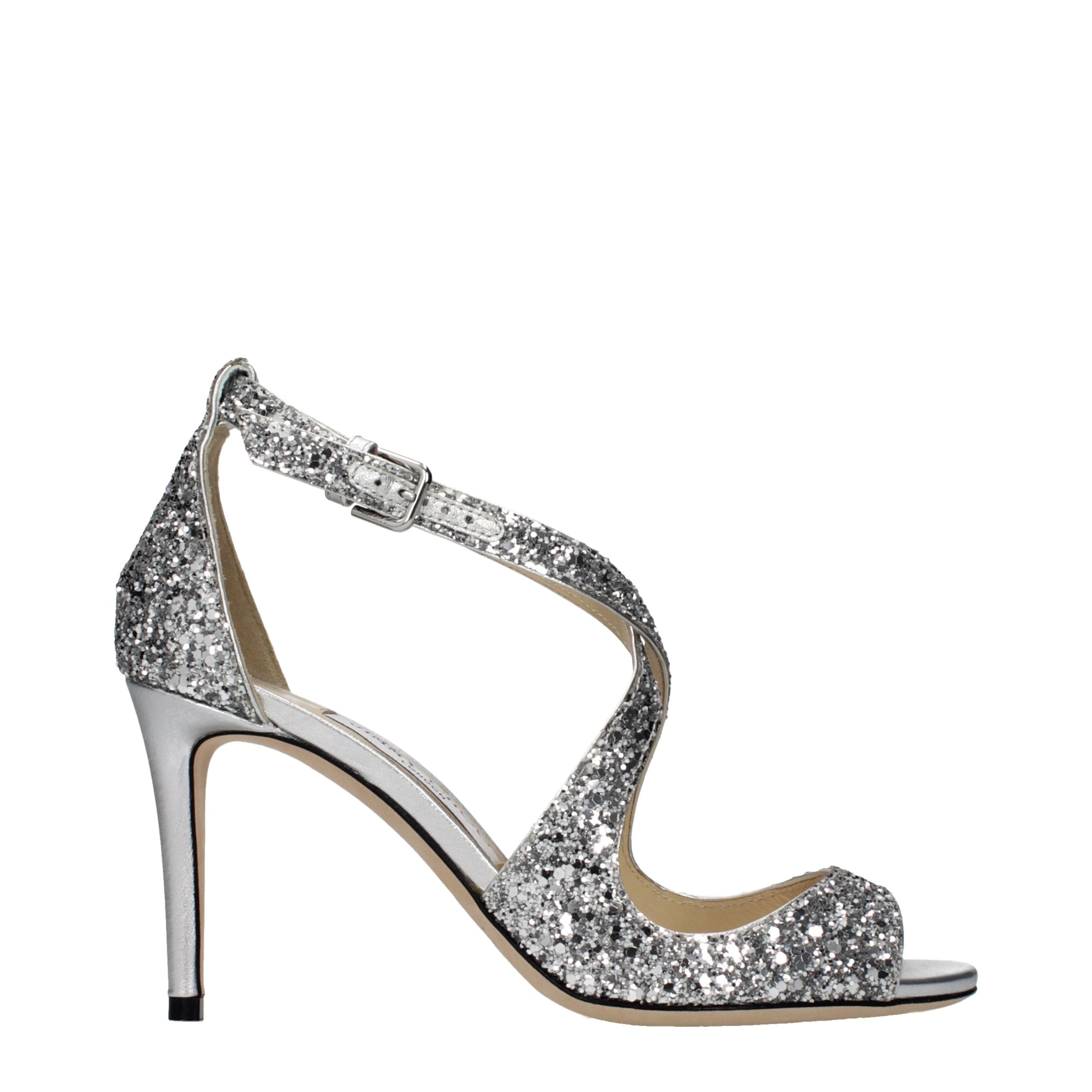 Jimmy Choo Gray Plastic Strap-On Women's Sandals