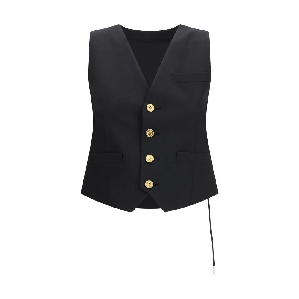 Sacai Black Polyester Women's Waistcoat