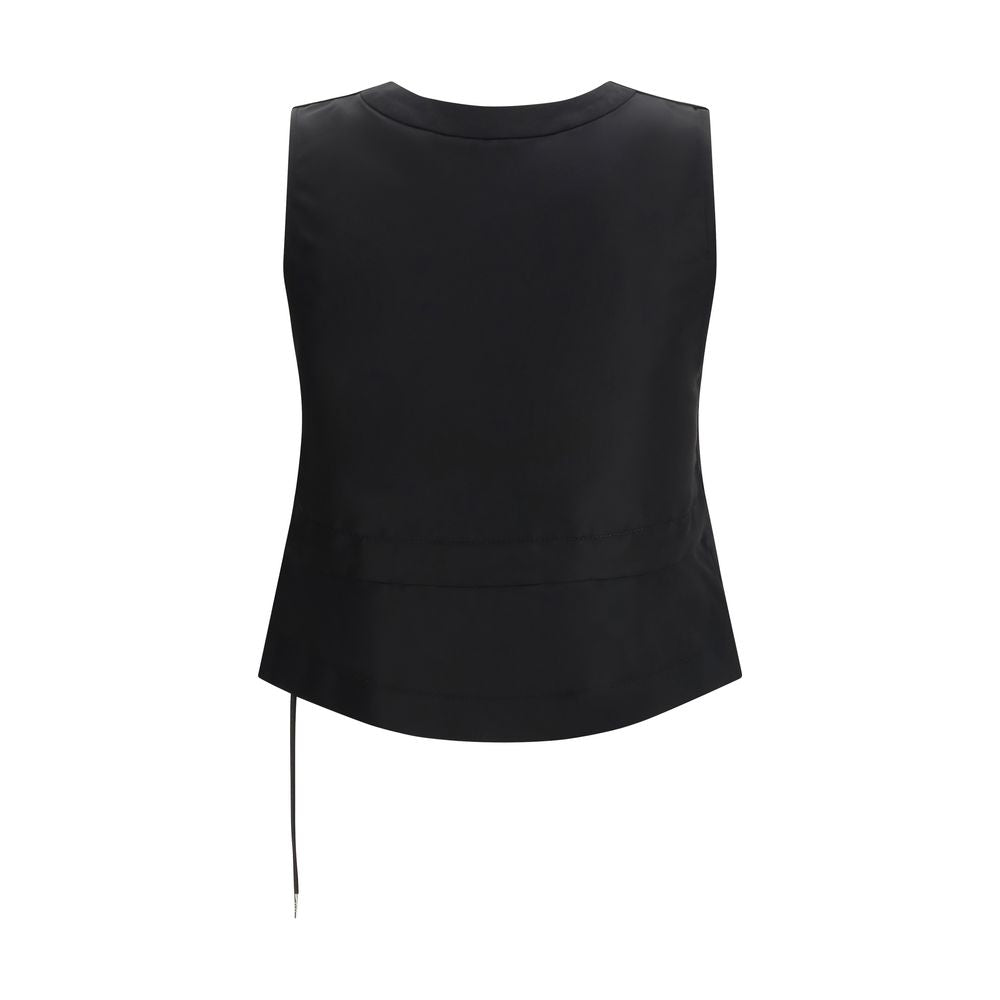 Sacai Black Polyester Women's Waistcoat