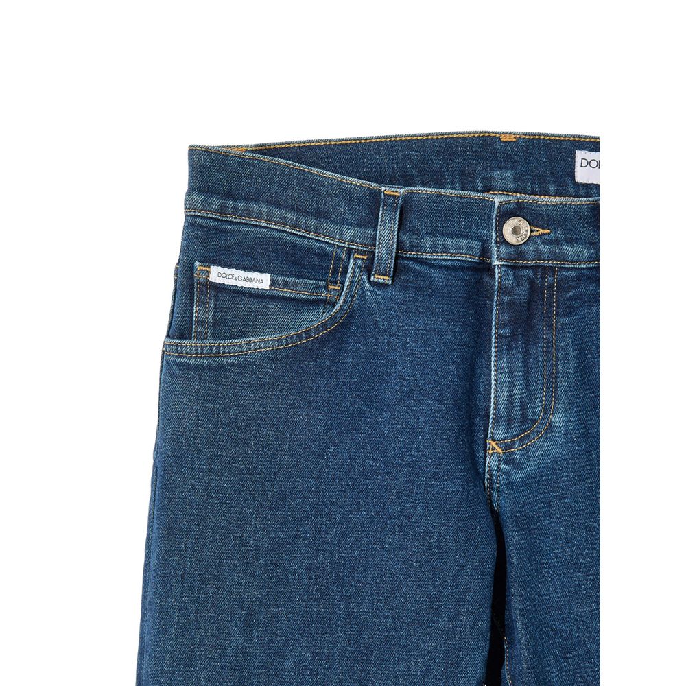 Dolce & Gabbana Blue Cotton Skinny Men's Jeans