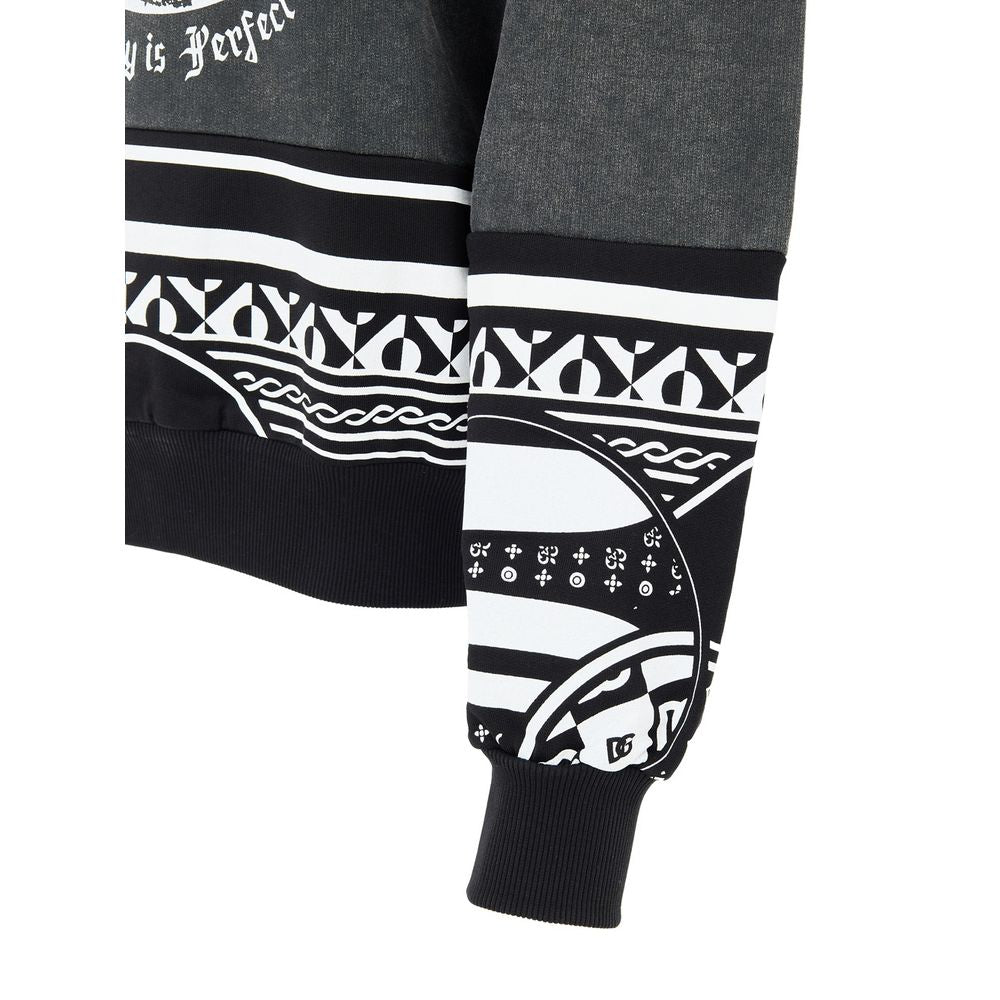 Dolce & Gabbana Black Cotton Men's Sweatshirt