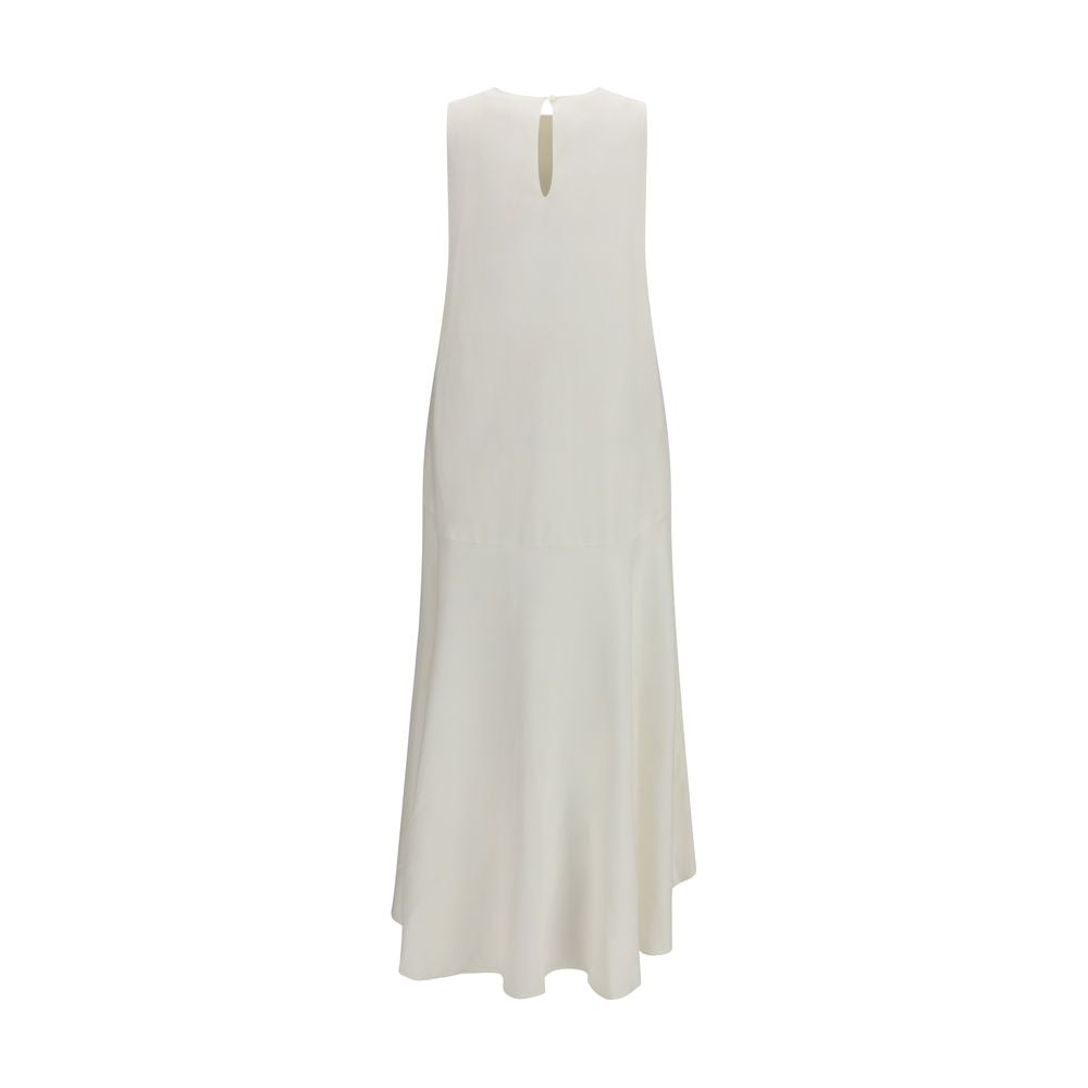 P.A.R.O.S.H. White Linen Casual Women's Dress
