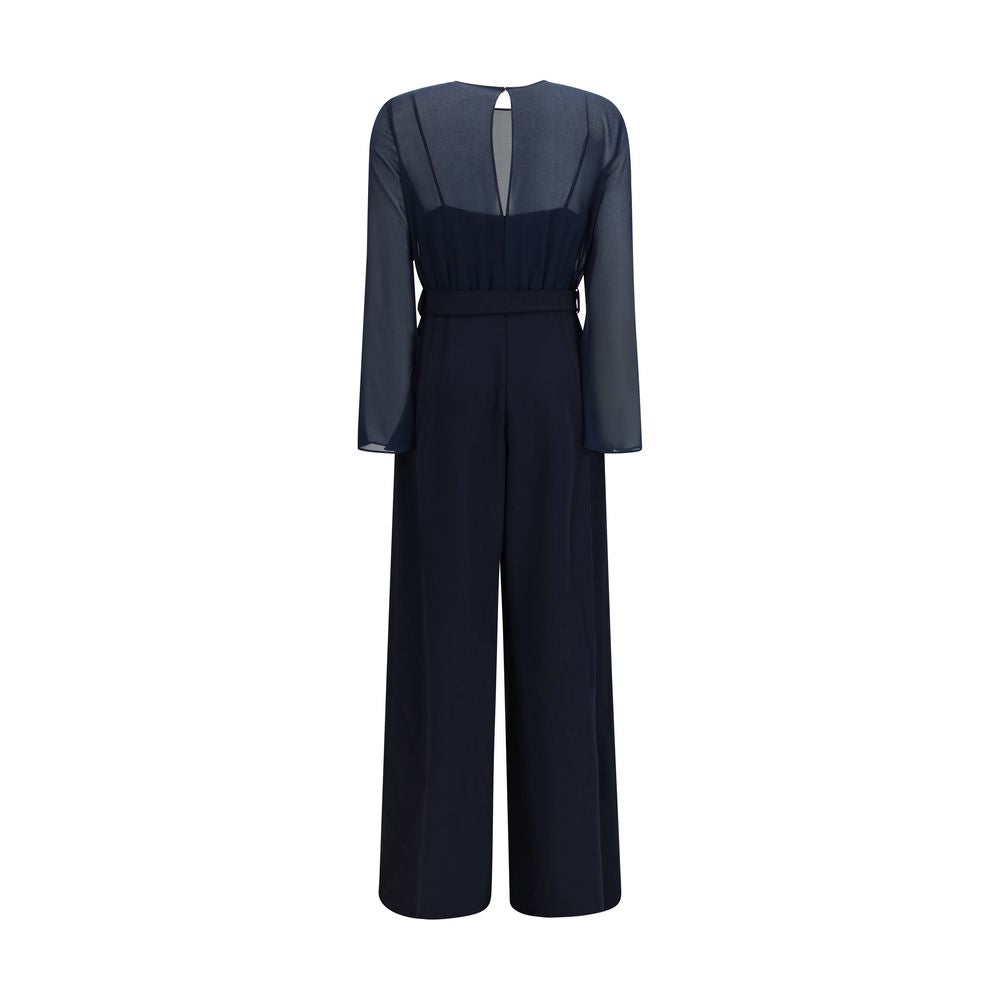 P.A.R.O.S.H. Blue Polyester Women's Jumpsuit