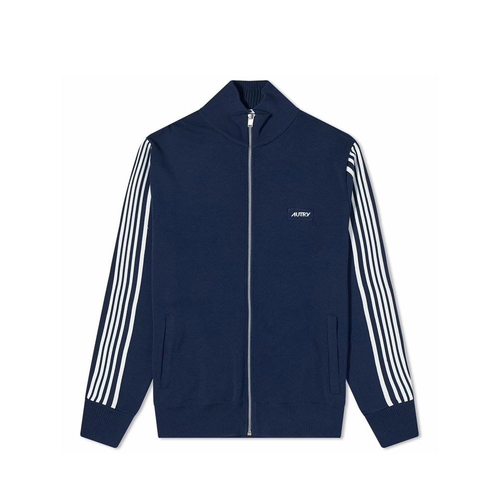 Autry Blue Nylon Men's Cardigan