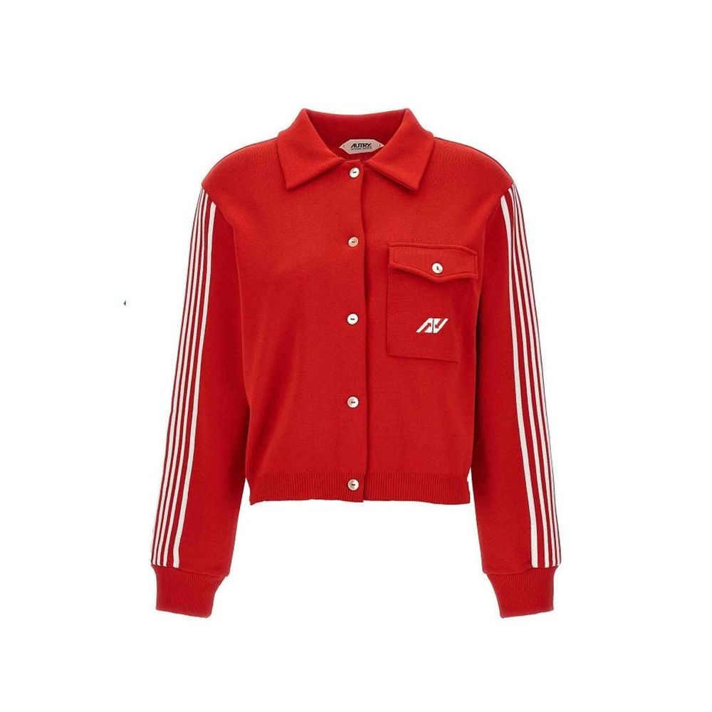 Autry Red Nylon Women's Cardigan