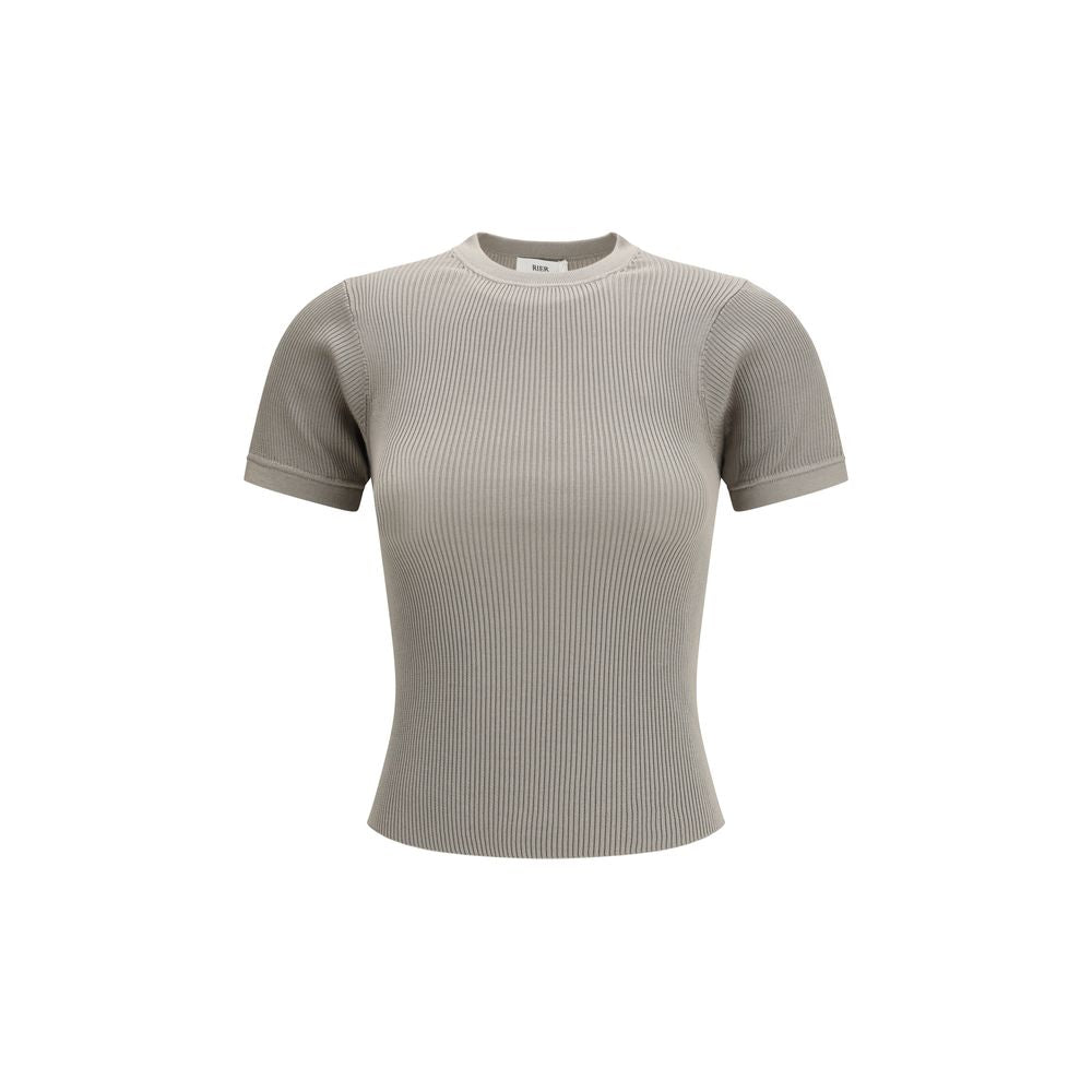 RIER Beige Silk Women's T-Shirt