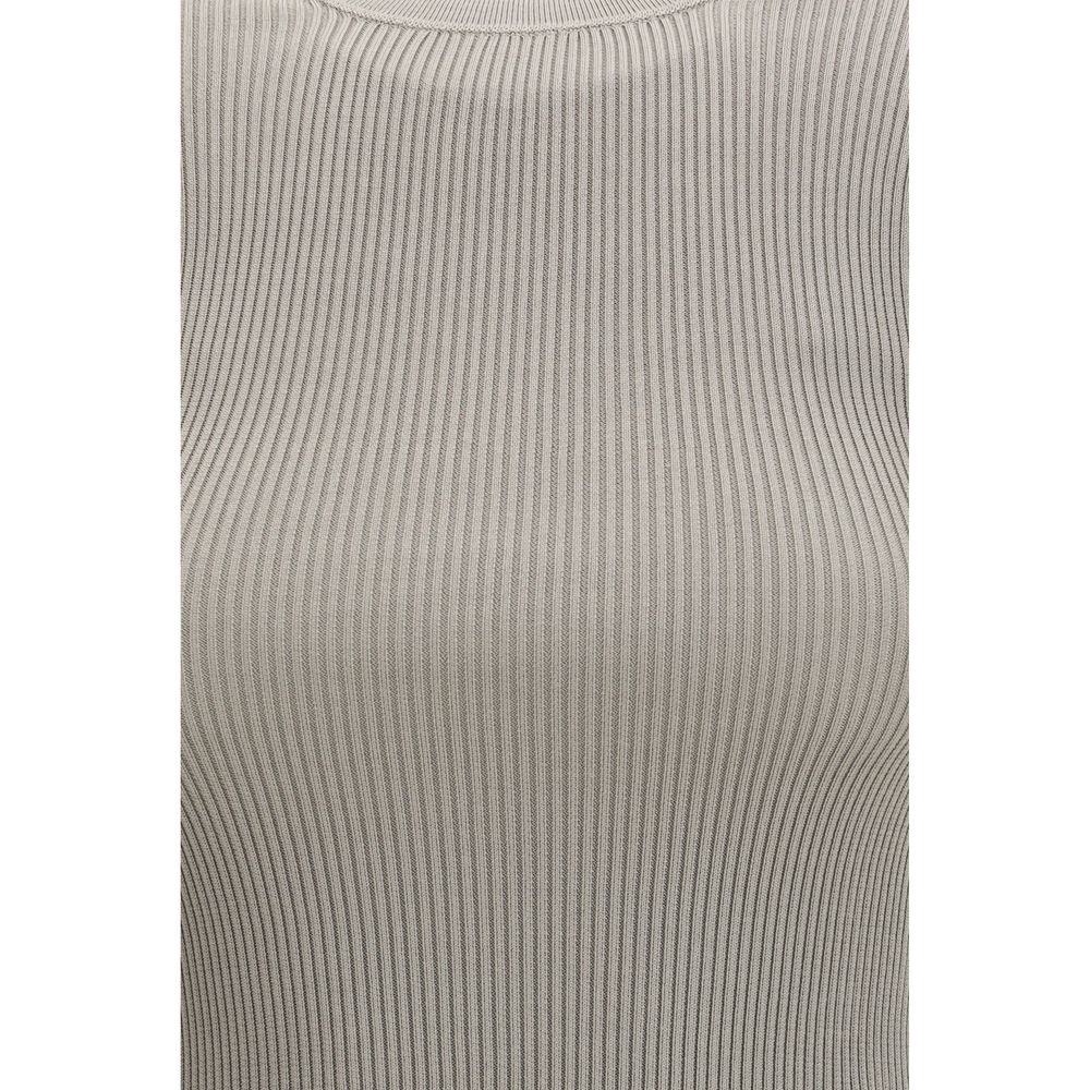 RIER Beige Silk Women's T-Shirt