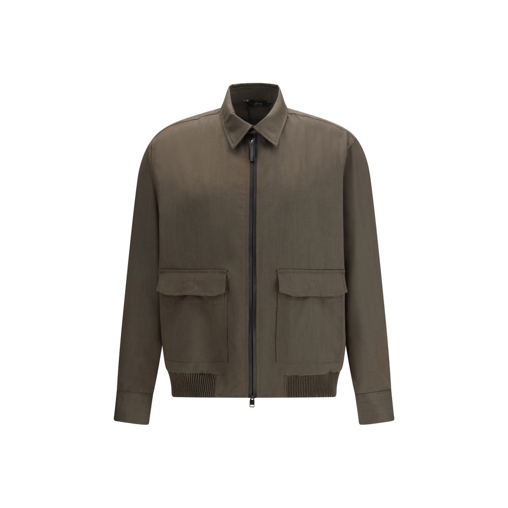 Brioni Bicolor Wool Men's Coat