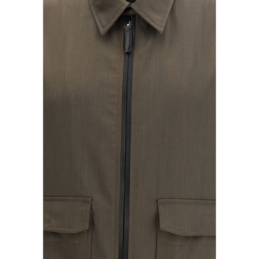 Brioni Bicolor Wool Men's Coat
