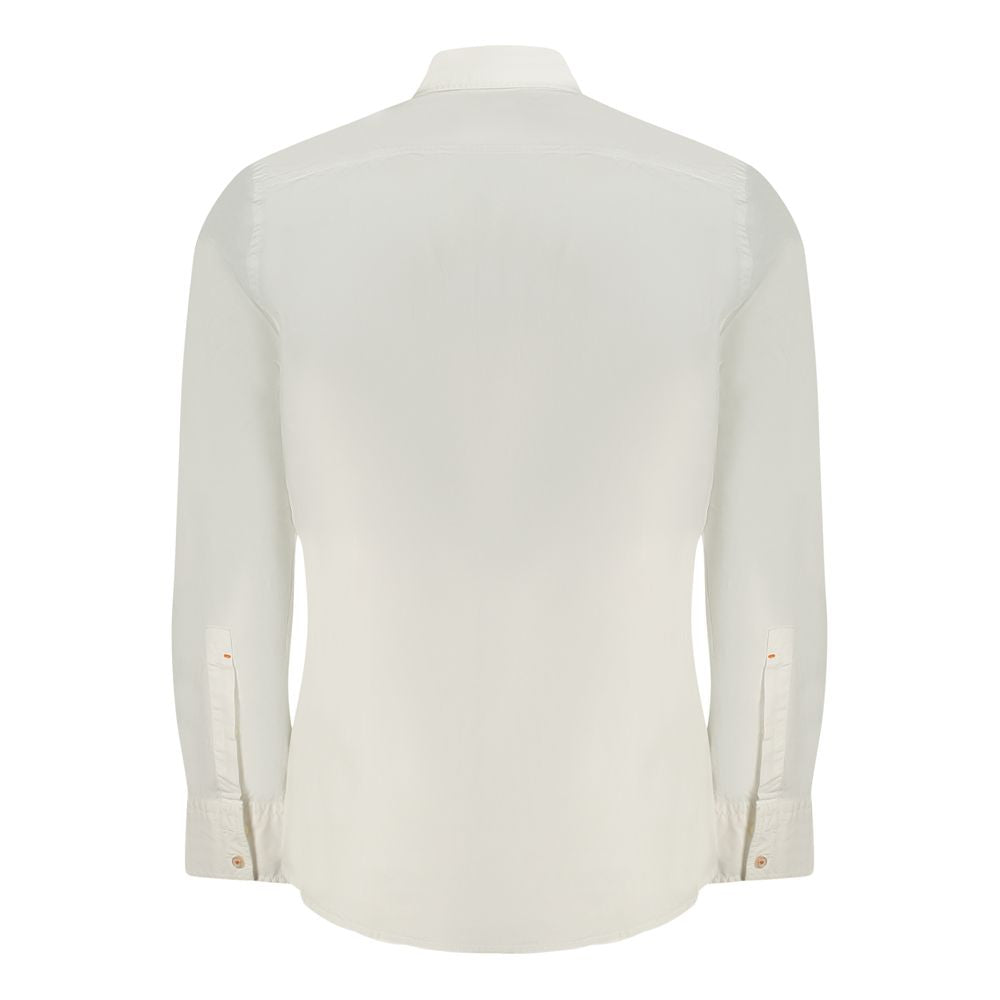 Hugo Boss White Cotton Men Men's Shirt
