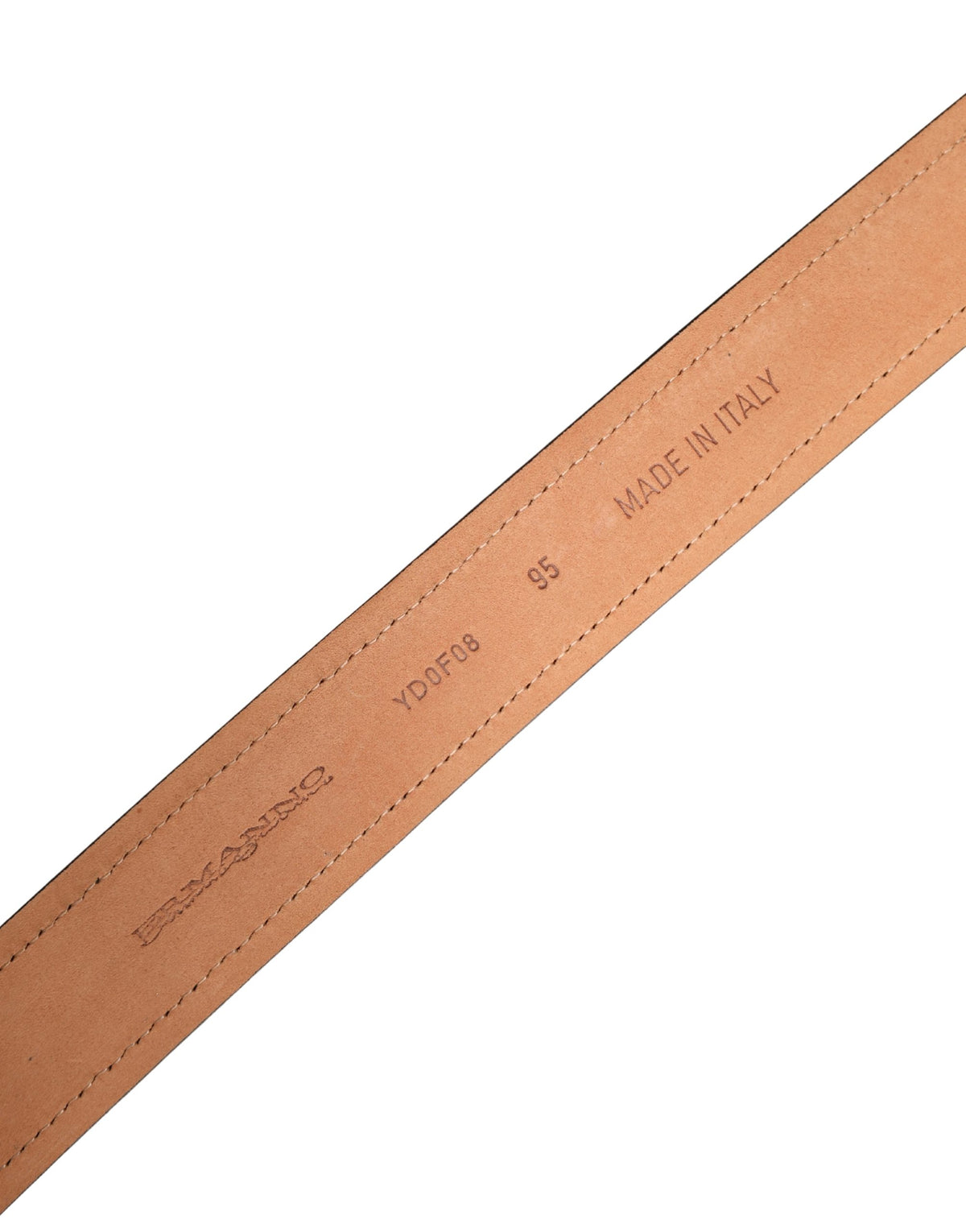 Ermanno Scervino Black Leather Cotton Logo Metal Buckle Women's Belt (Pre-Owned)