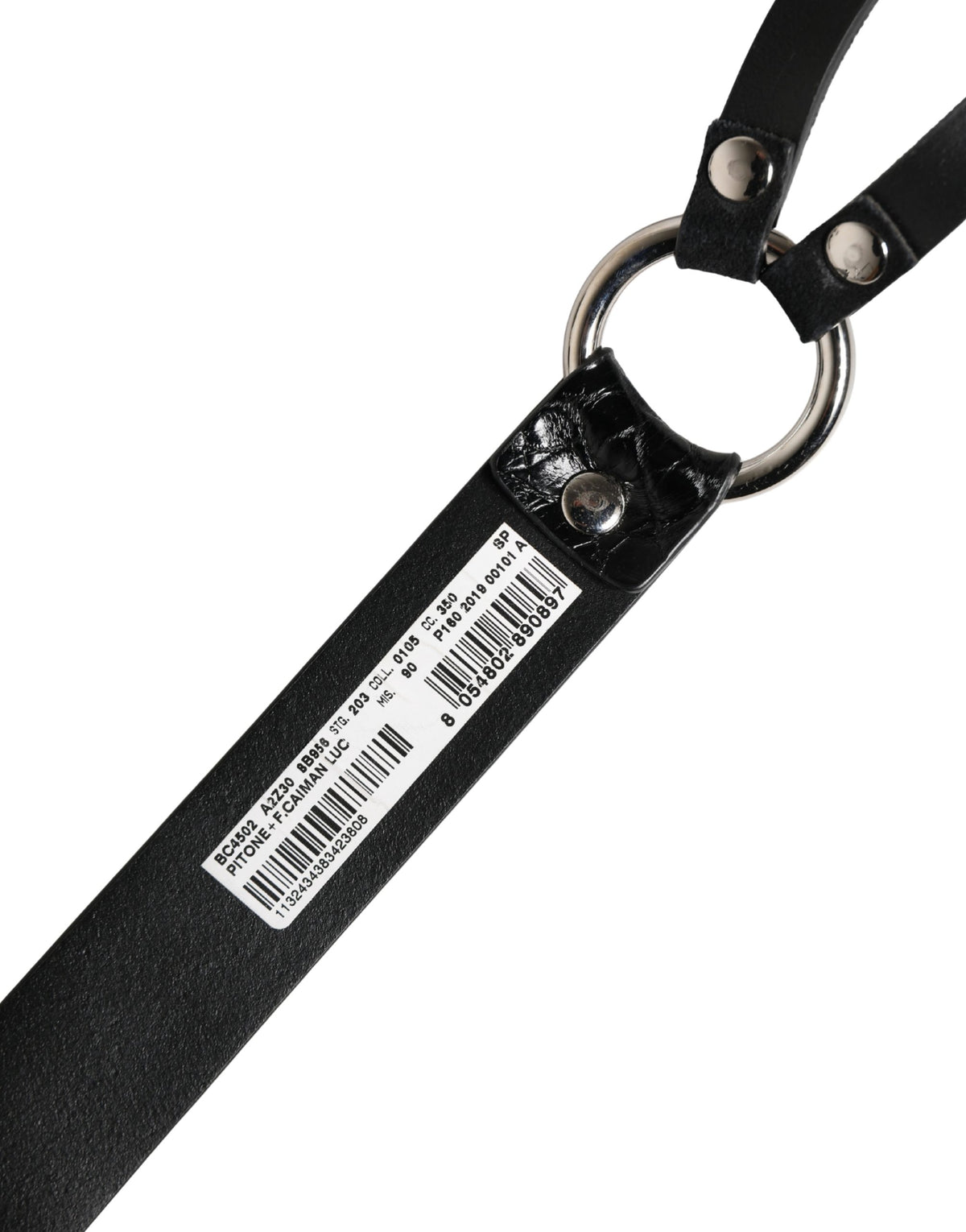 Dolce & Gabbana Black Exotic Leather Silver Metal Buckle Women's Belt