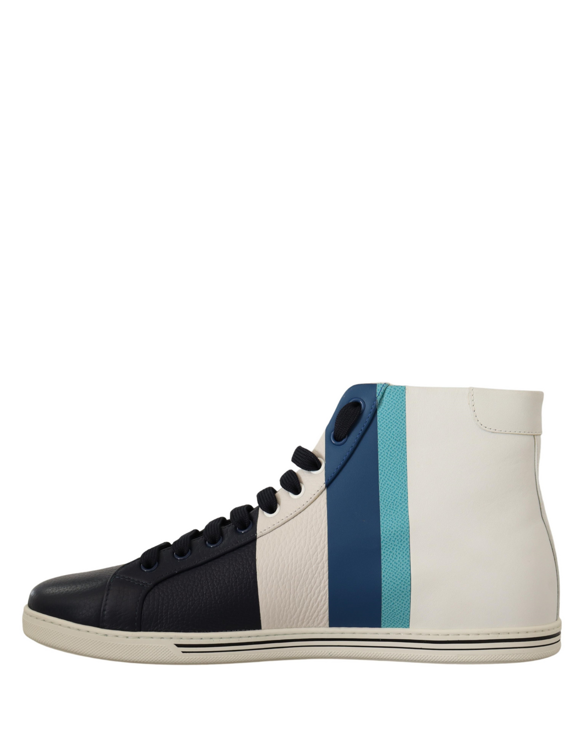 Dolce & Gabbana Multicolor Leather Mid Top Sneakers Men's Shoes