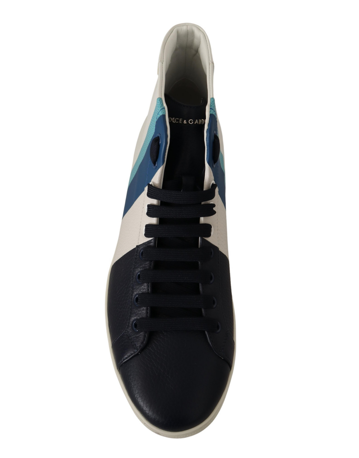 Dolce & Gabbana Multicolor Leather Mid Top Sneakers Men's Shoes