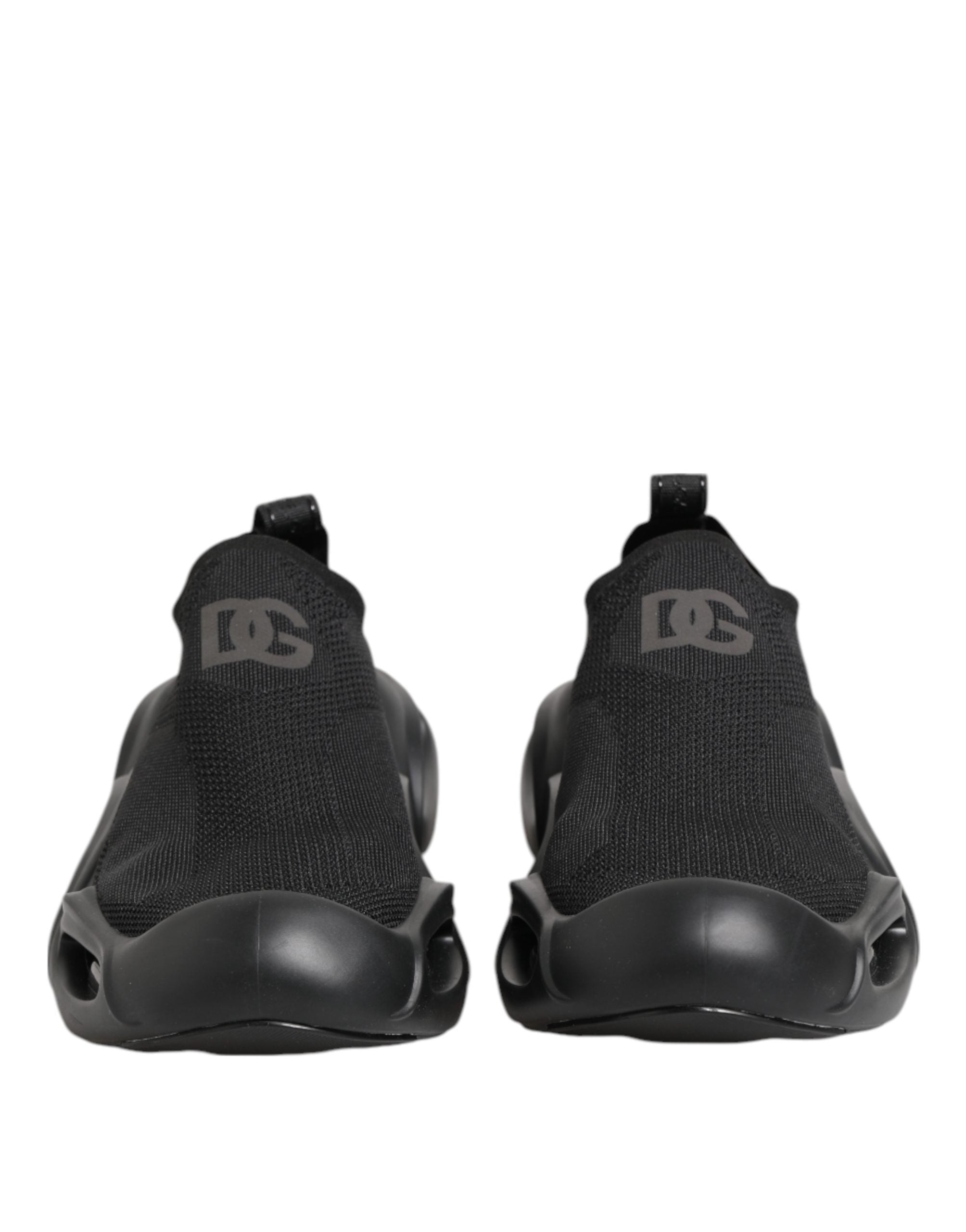 Dolce & Gabbana Black Slip On Wave Low Top Sneakers Men's Shoes