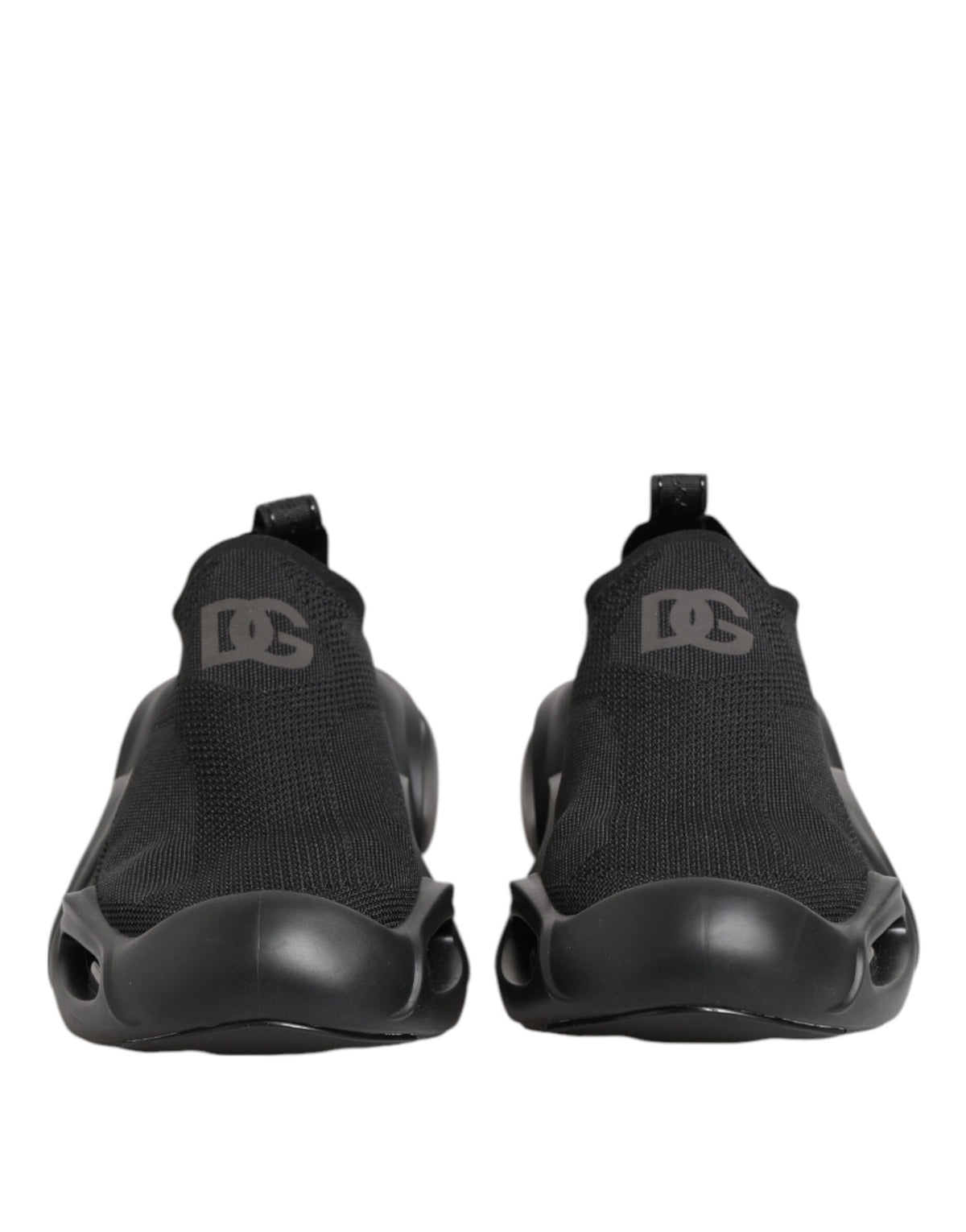 Dolce & Gabbana Black Slip On Wave Low Top Sneakers Men's Shoes