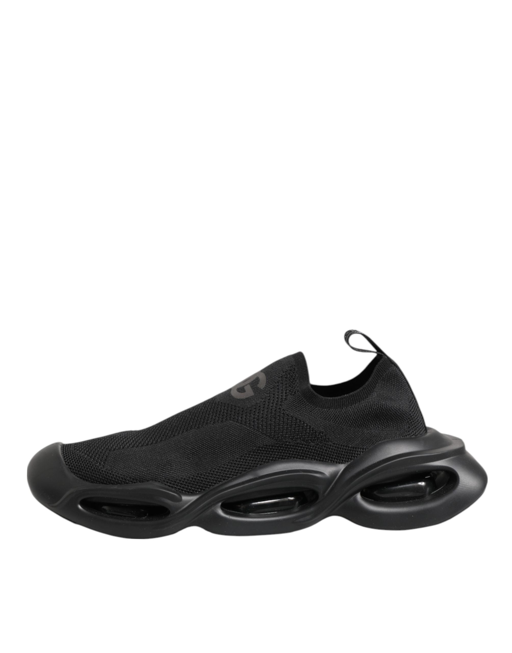 Dolce & Gabbana Black Slip On Wave Low Top Sneakers Men's Shoes