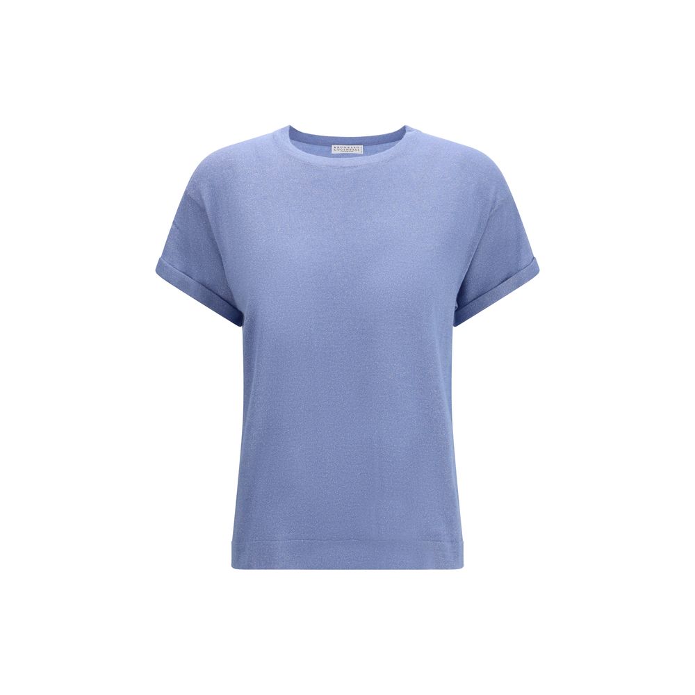 Brunello Cucinelli Blue Nylon Women's T-Shirt