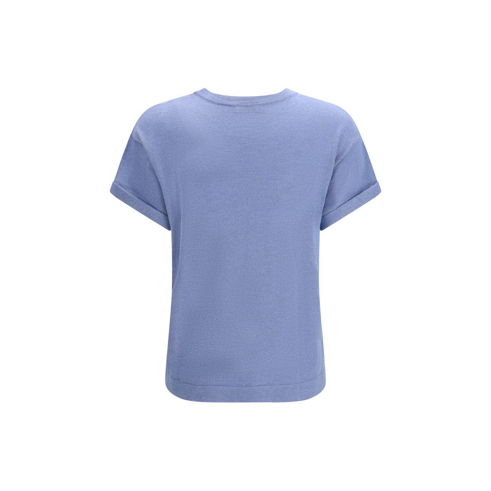 Brunello Cucinelli Blue Nylon Women's T-Shirt