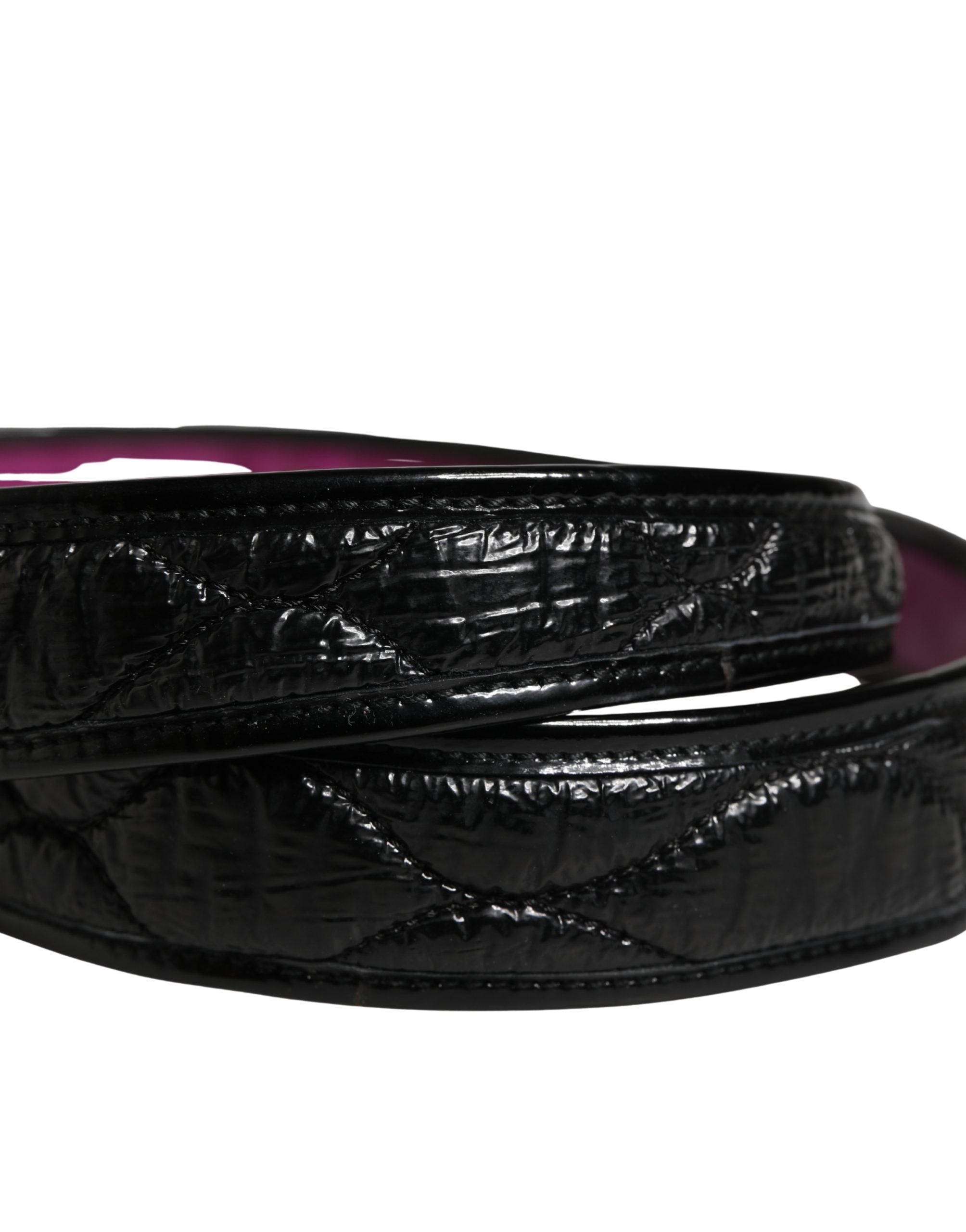 Ermanno Scervino Black Leather Gold Round Buckle Waist Women's Belt (Pre-Owned)